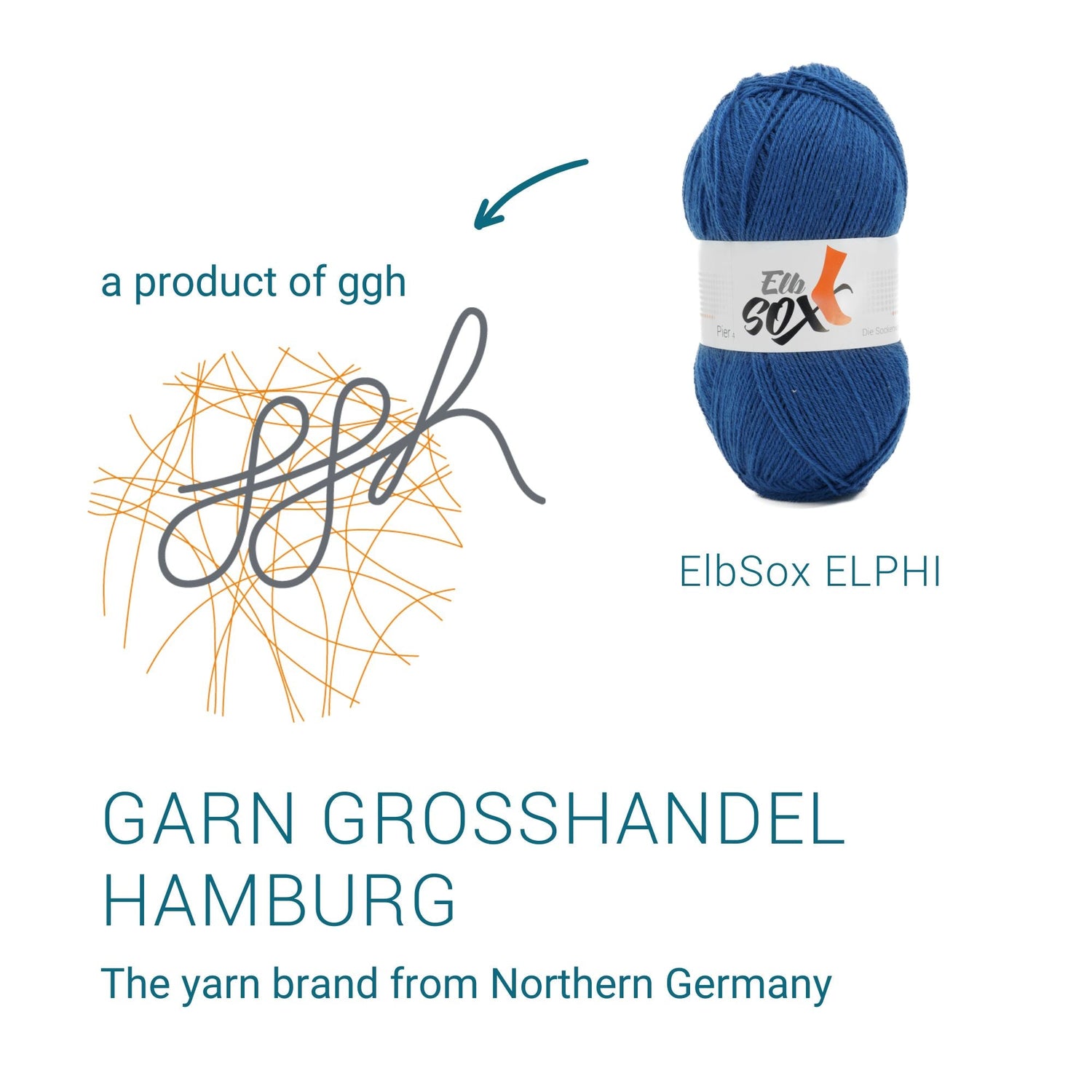 ElbSox Pier 4 | 100g Sockenwolle | 003 - Tiefseeblau - ggh Wolle