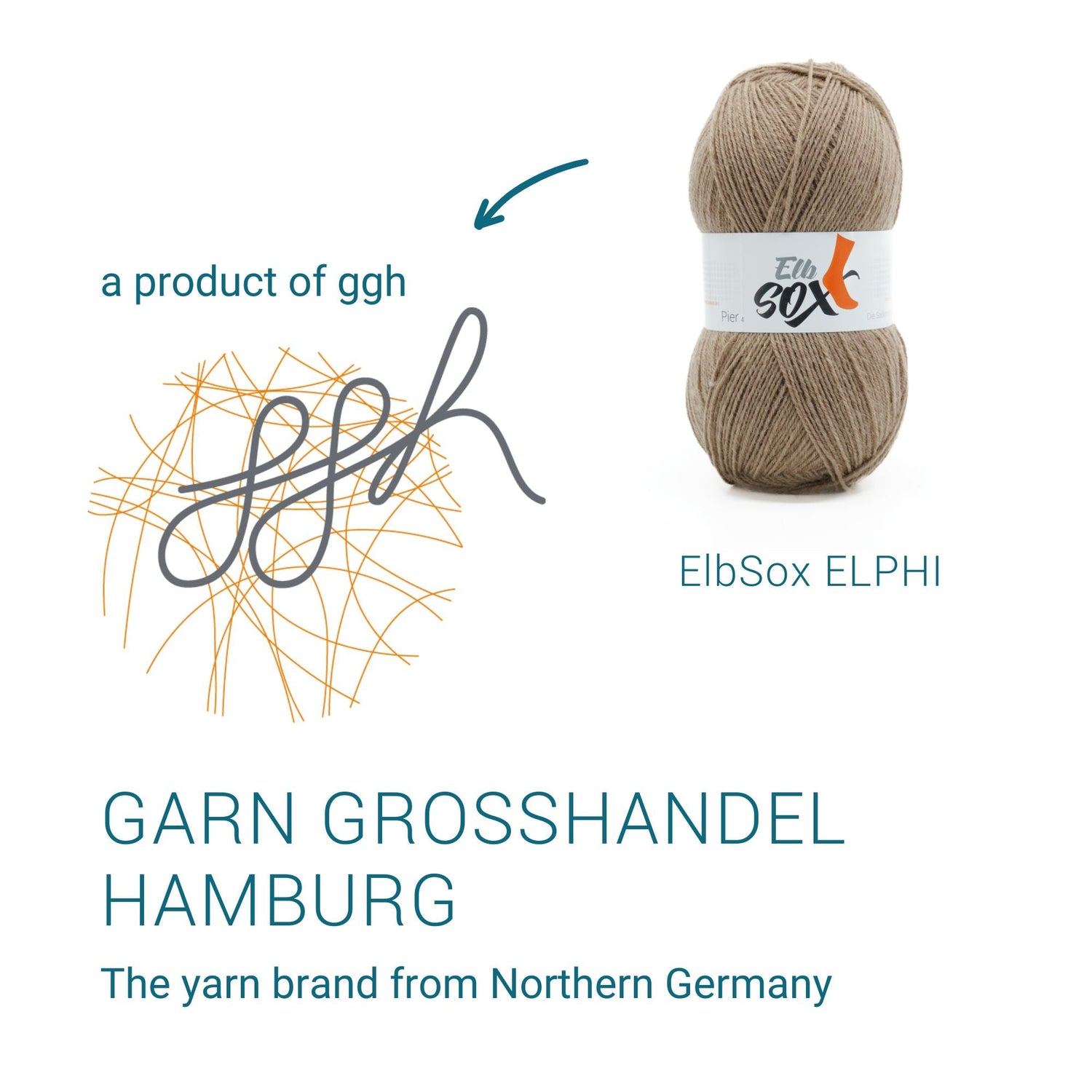 ElbSox Pier 4 | 100g Sockenwolle | 007 - Sandbeige - ggh Wolle