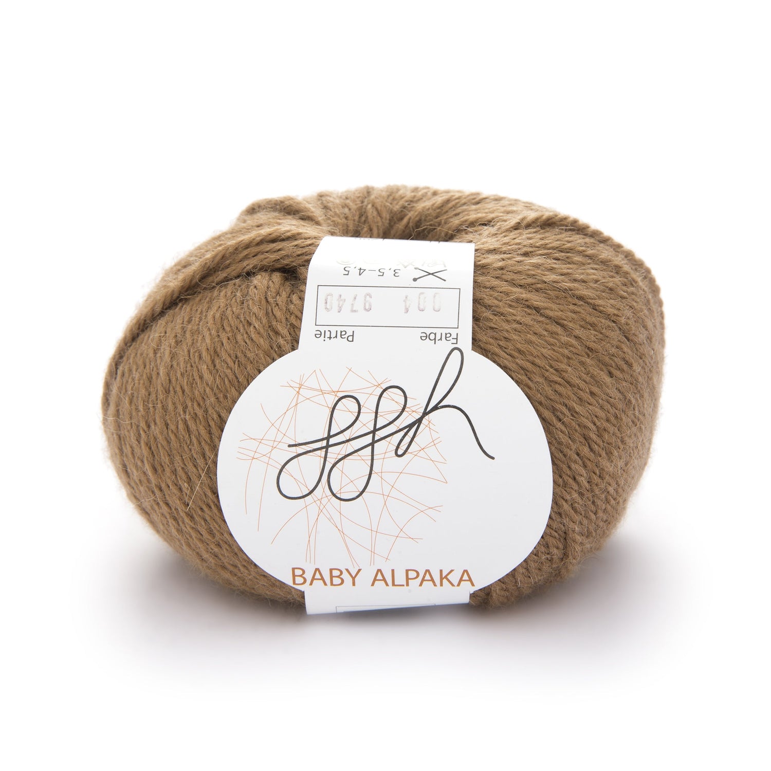 ggh Baby Alpaka natur | 100% Baby Alpaka Wolle | 100m/50g | 004 - Tabakbraun - ggh Wolle