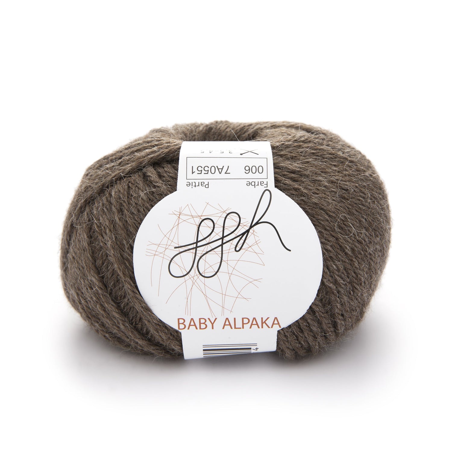 ggh Baby Alpaka natur | 100% Baby Alpaka Wolle | 100m/50g | 006 - Graubraun meliert - ggh Wolle