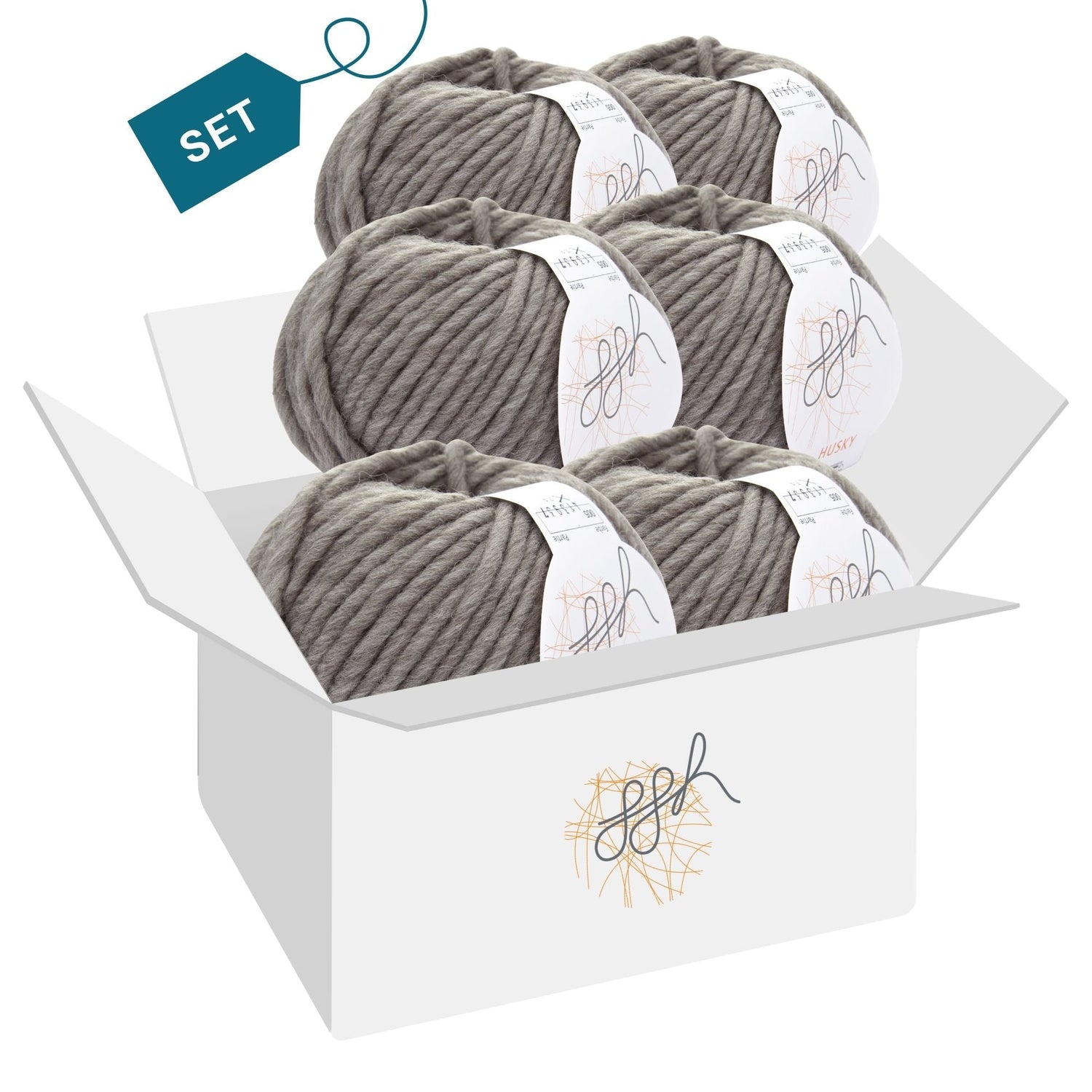 ggh Husky Box | 300g Set (6x50g) – 005 – Feldstein - ggh Wolle