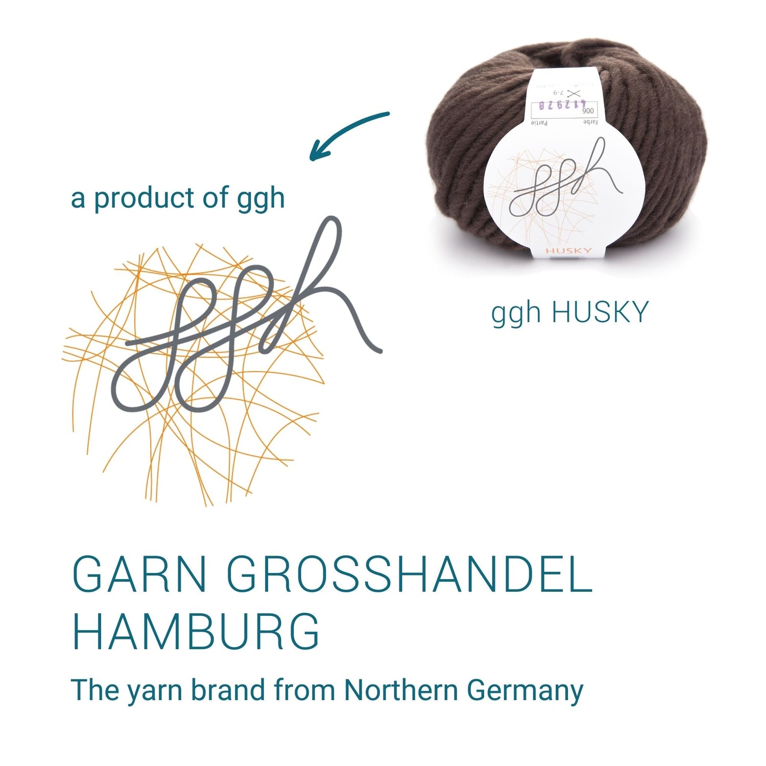 ggh Husky Box | 300g Set (6x50g) – 006 – Schokolade - ggh Wolle