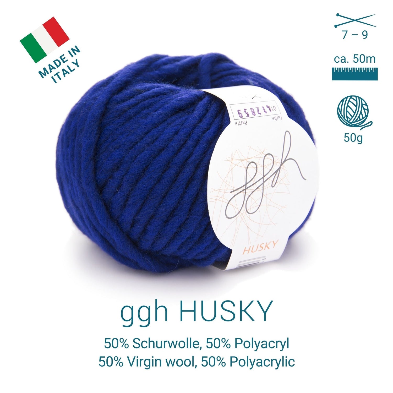 ggh Husky Box | 300g Set (6x50g) – 011 – Royalblau - ggh Wolle