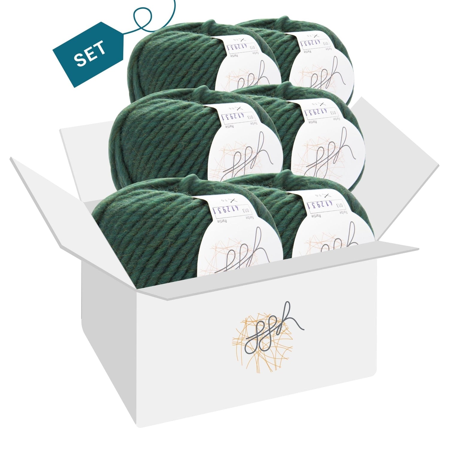 ggh Husky Box | 300g Set (6x50g) – 013 – Nordseegrün - ggh Wolle