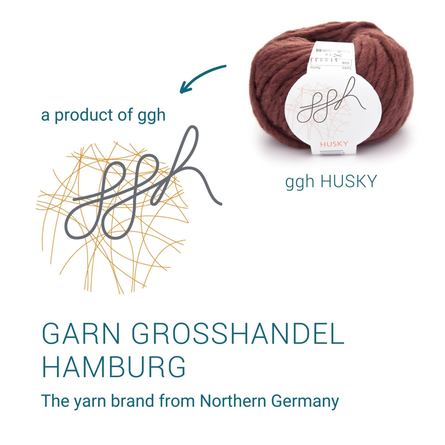 ggh Husky Box | 300g Set (6x50g) – 038 – Sequoiabraun - ggh Wolle