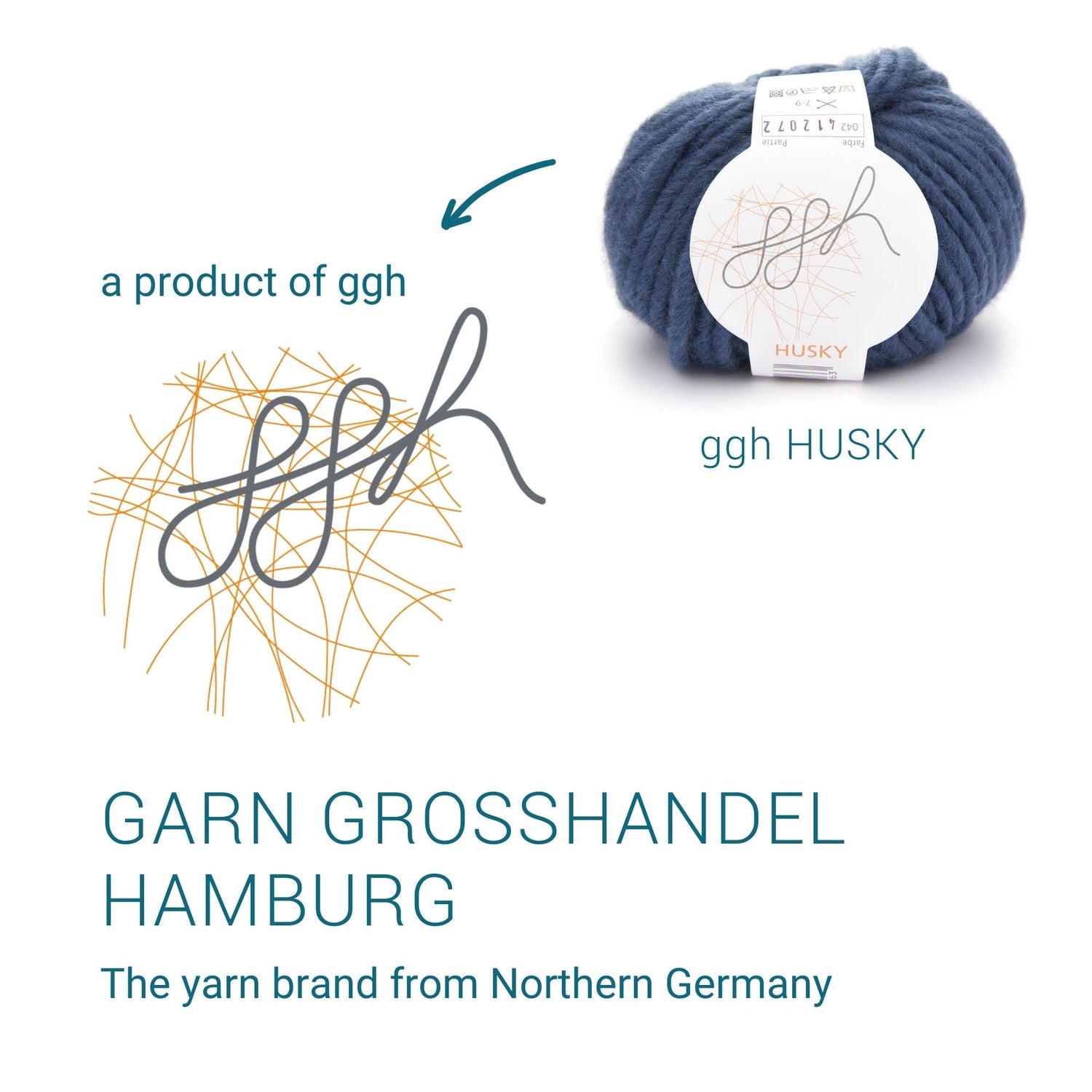 ggh Husky Box | 300g Set (6x50g) – 042 – Ozeanblau - ggh Wolle