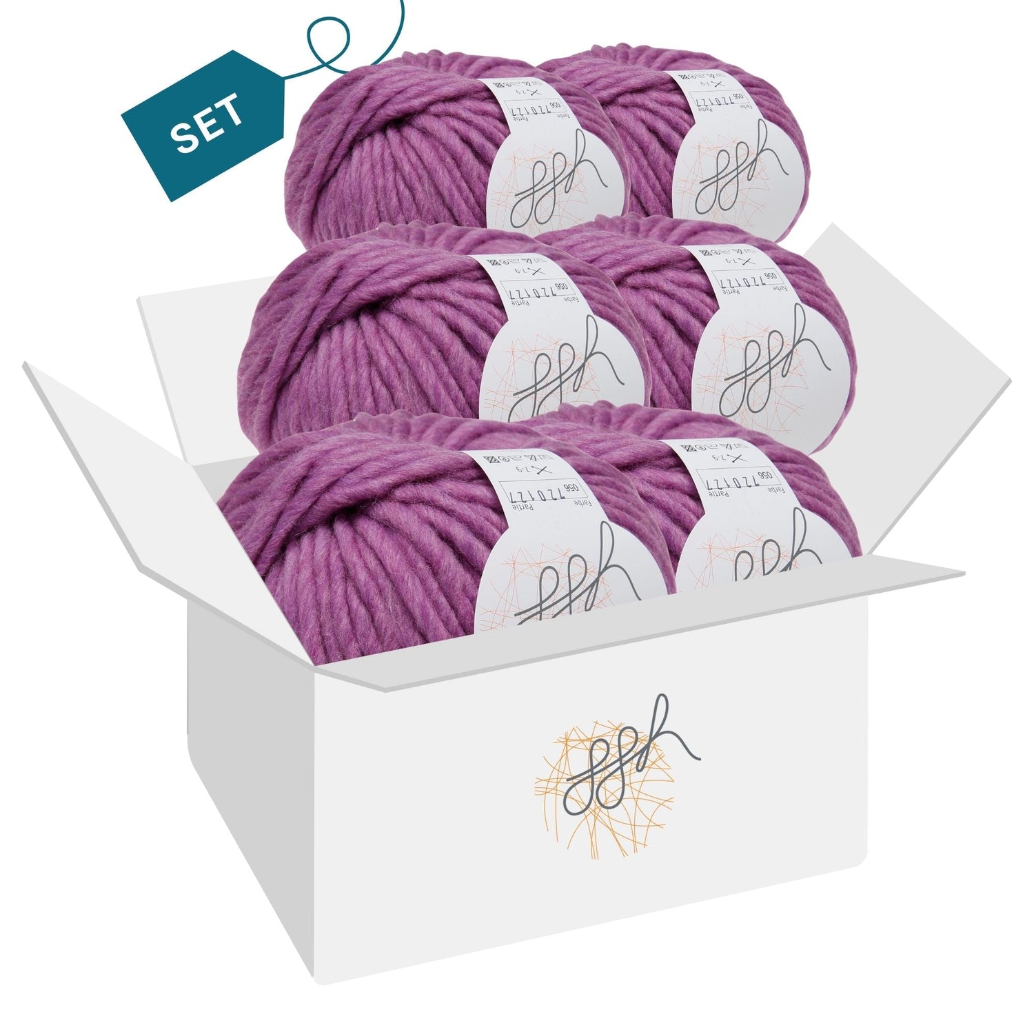 ggh Husky Box | 300g Set (6x50g) – 056 – Orchidee - ggh Wolle