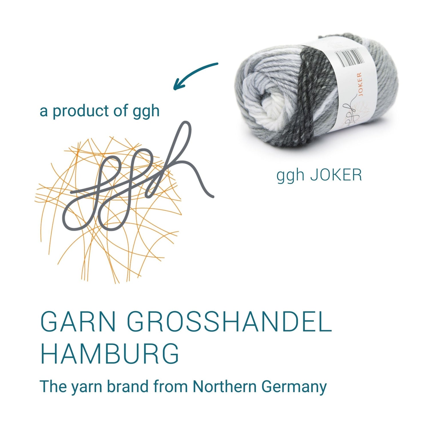 ggh Joker Box | 300g Set (6x50g) | 001 - Schwarz - Grau meliert - ggh Wolle