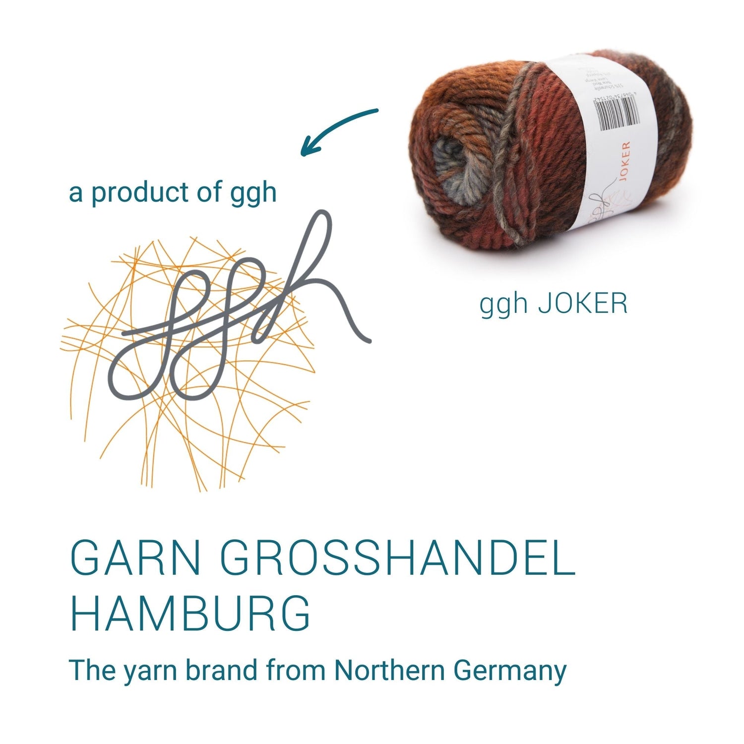 ggh Joker Box | 300g Set (6x50g) | 013 - Braun - Rost meliert - ggh Wolle