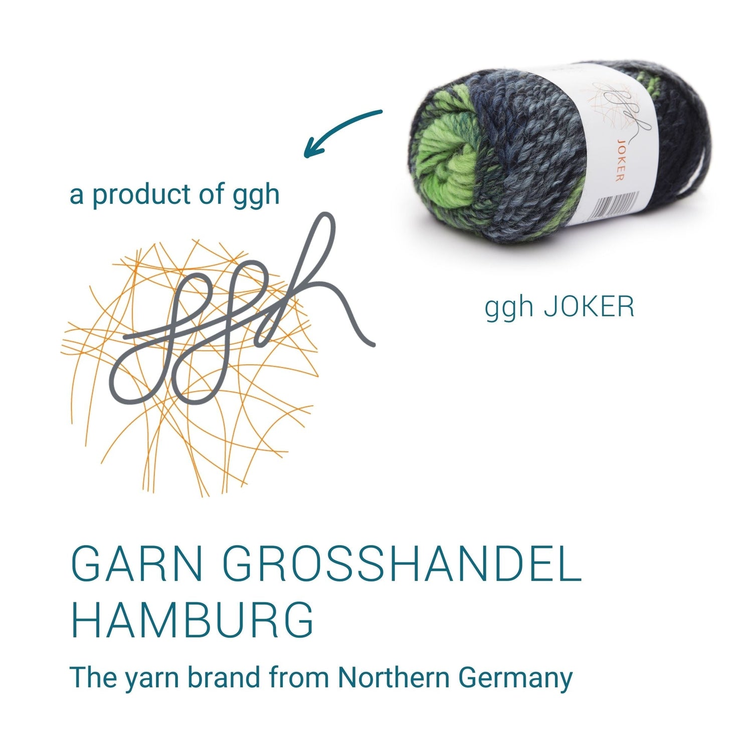 ggh Joker Box | 300g Set (6x50g) | 016 - Grün - Marine meliert - ggh Wolle
