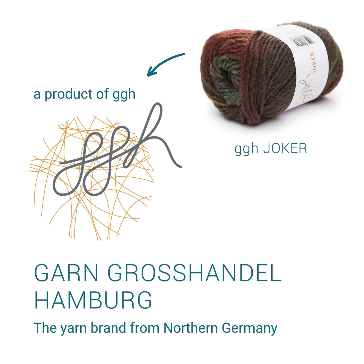 ggh Joker Box | 300g Set (6x50g) | 017 - Braunrot - Oliv meliert - ggh Wolle
