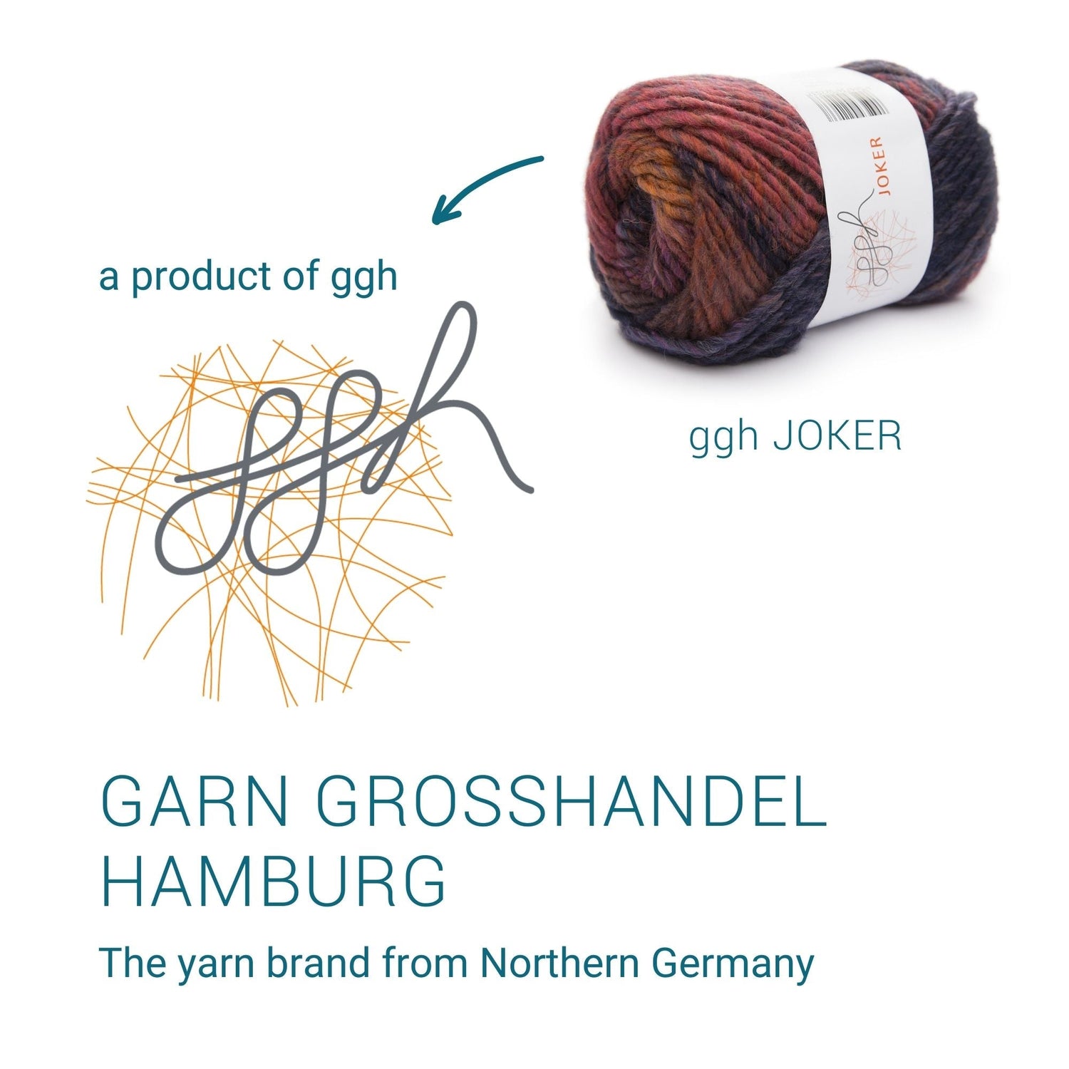 ggh Joker Box | 300g Set (6x50g) | 018 - Lila - Brau meliert - ggh Wolle