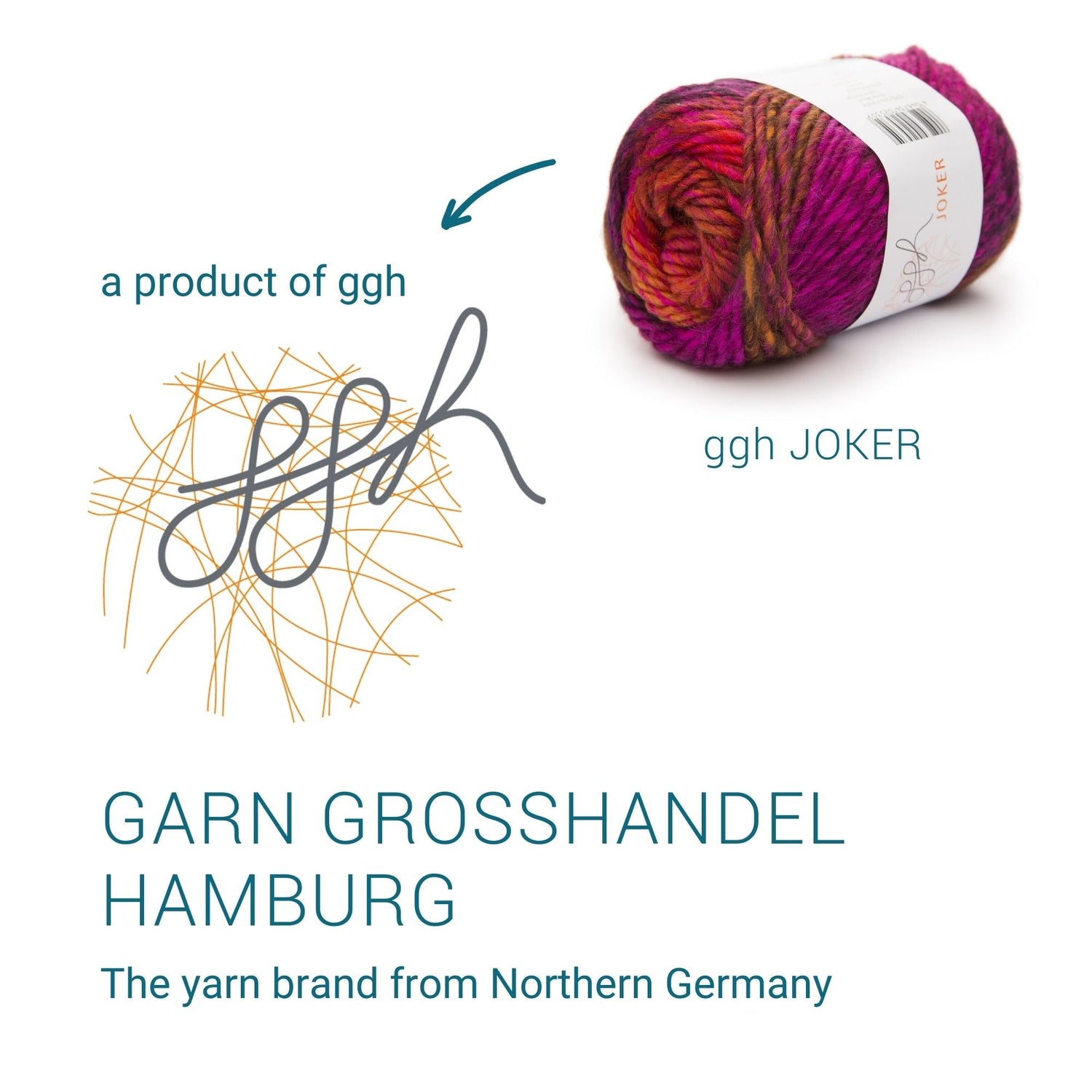 ggh Joker Box | 300g Set (6x50g) | 021 - Orange - Pink meliert - ggh Wolle