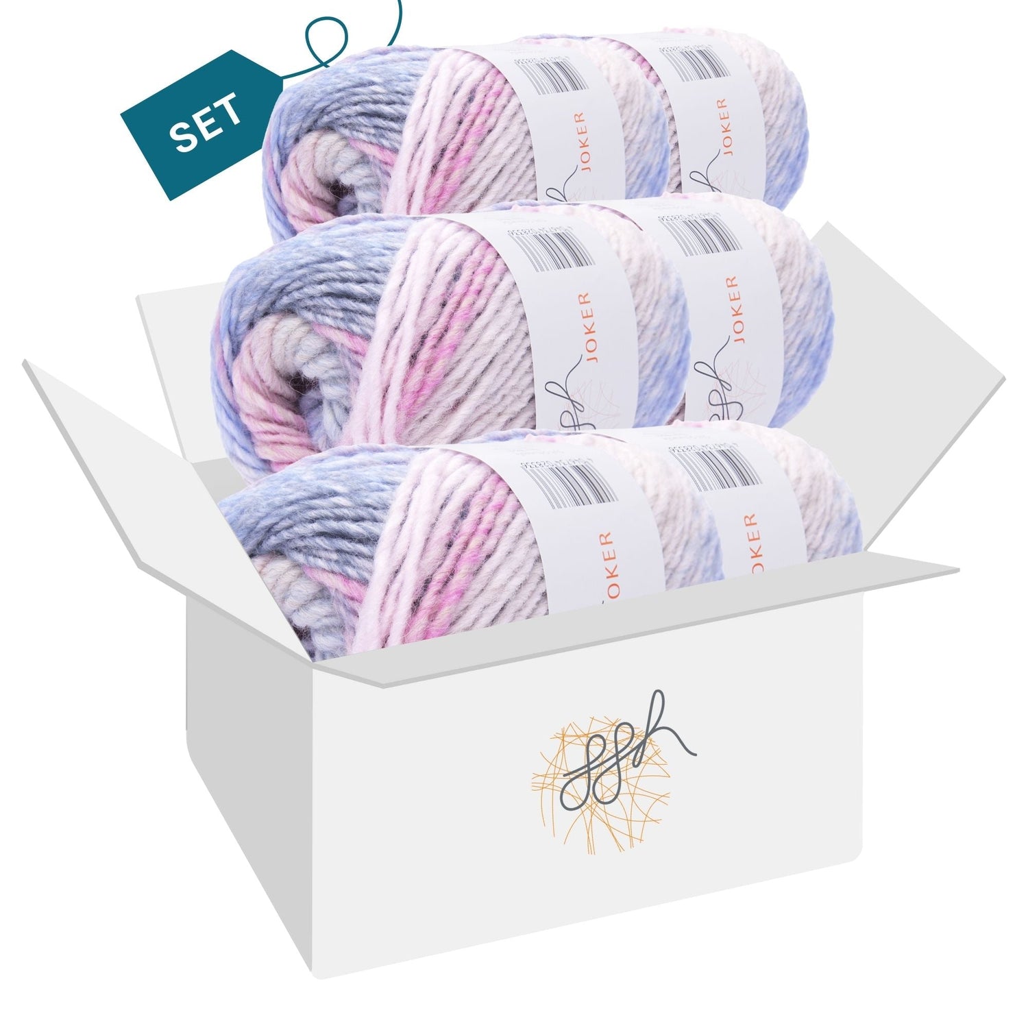 ggh Joker Box | 300g Set (6x50g) | 024 - Pastellmeliert - ggh Wolle