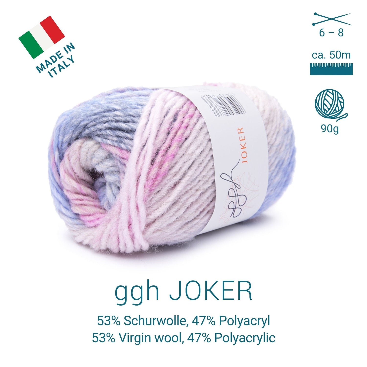 ggh Joker Box | 300g Set (6x50g) | 024 - Pastellmeliert - ggh Wolle