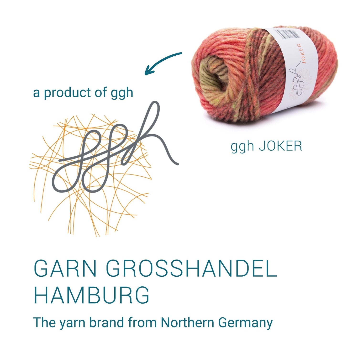 ggh Joker Box | 300g Set (6x50g) | 025 - Koralle - Orange - Rost meliert - ggh Wolle