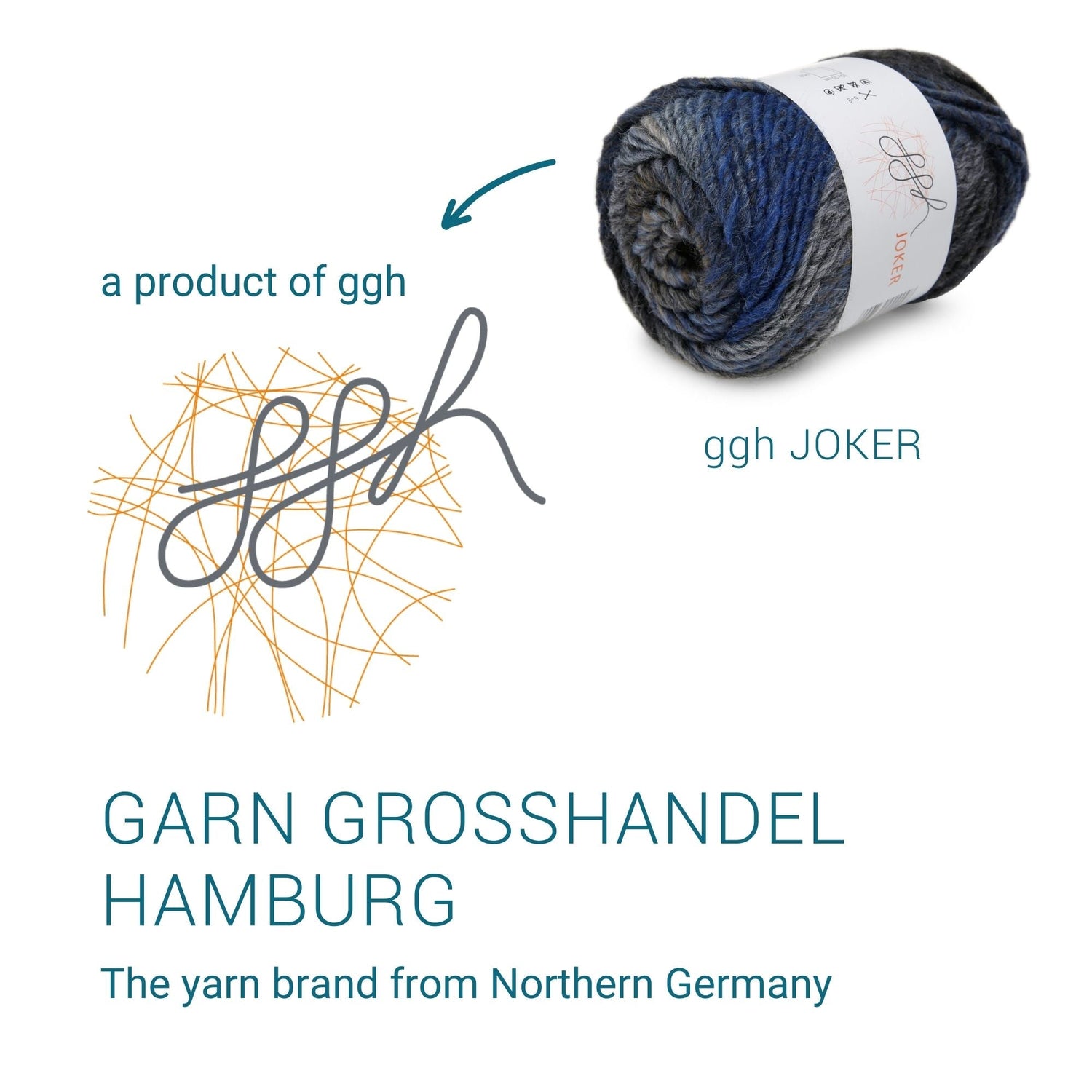 ggh Joker Box | 300g Set (6x50g) | 026 - Blau - Grau - Beige - ggh Wolle