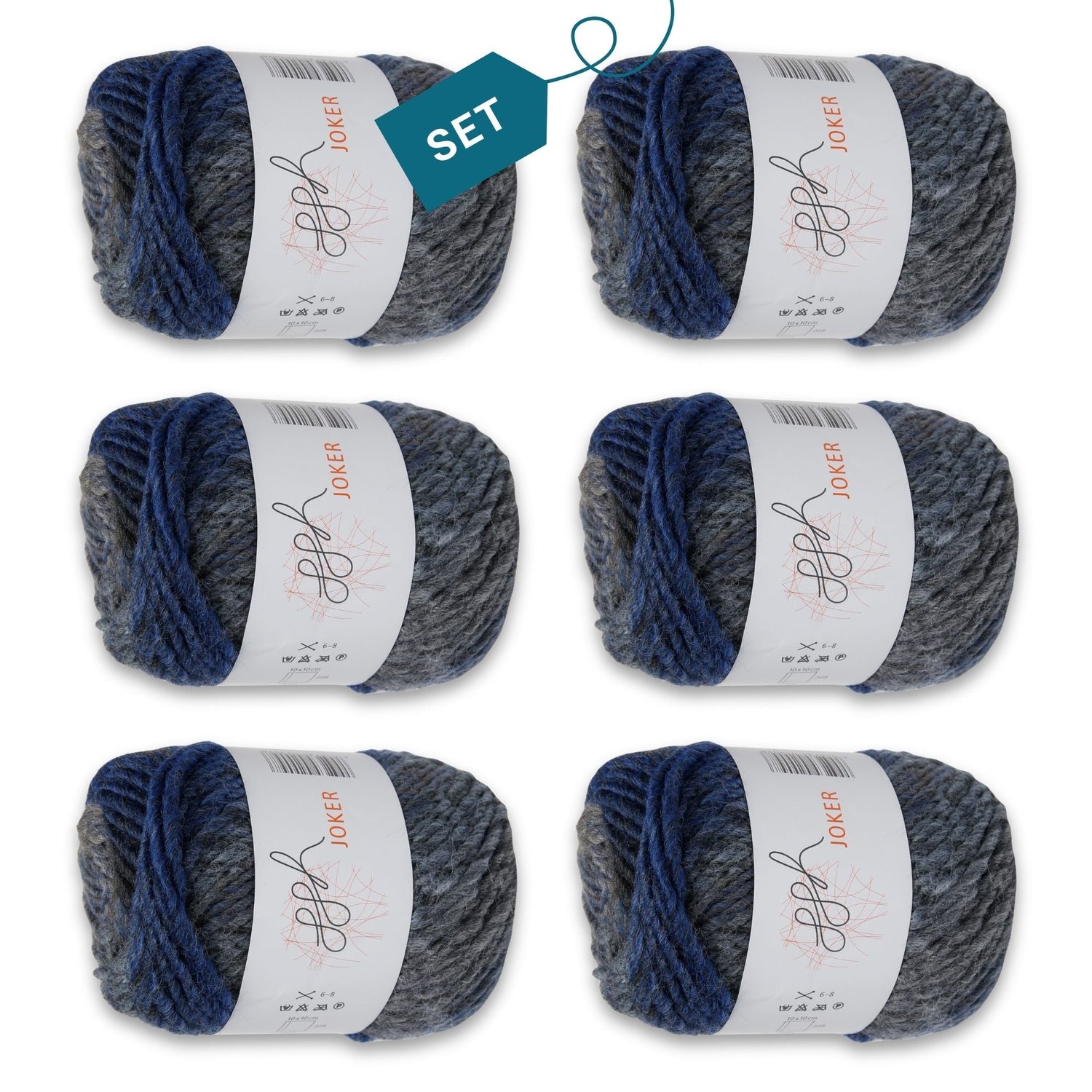 ggh Joker Box | 300g Set (6x50g) | 026 - Blau - Grau - Beige - ggh Wolle