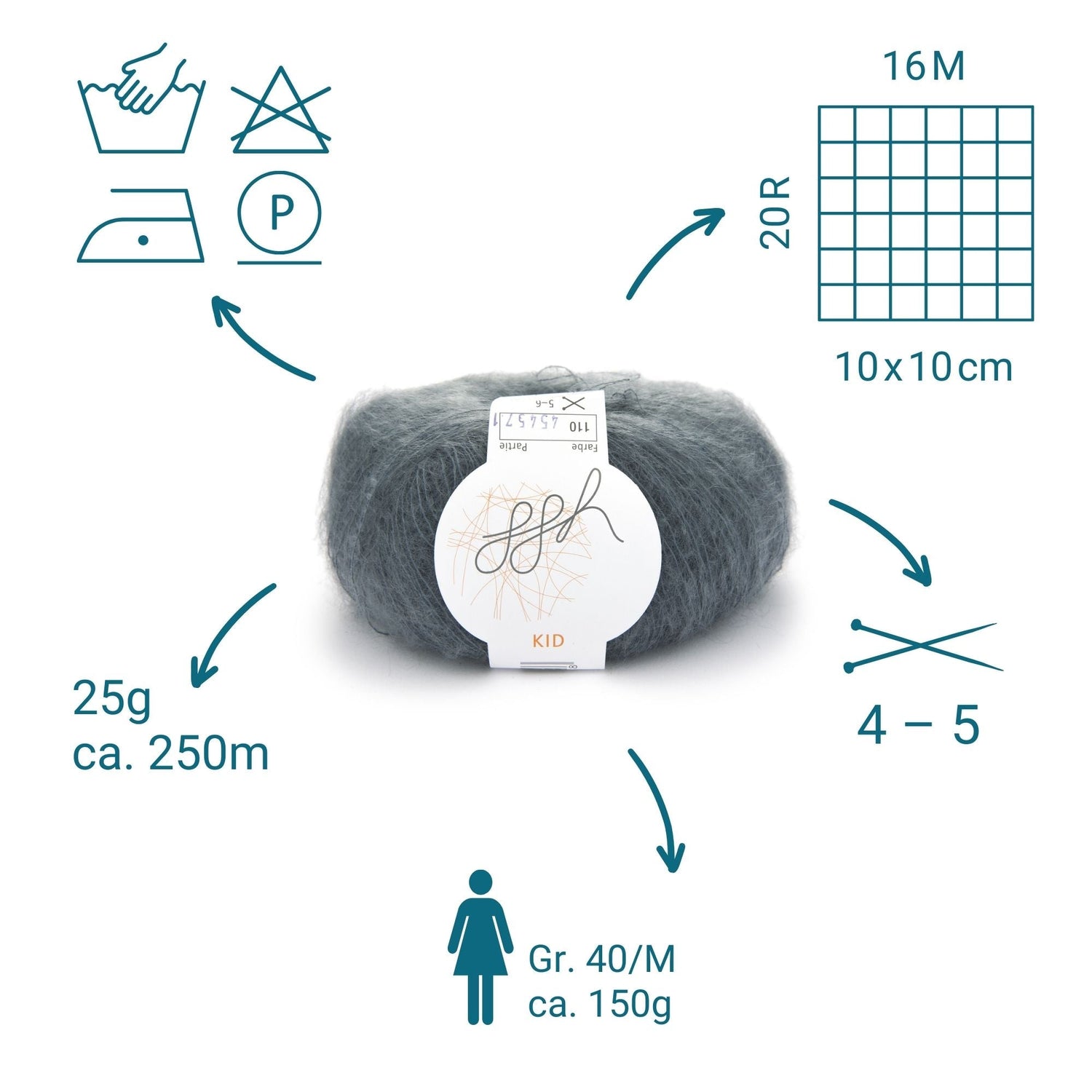 ggh Kid | 110 - Flanellgrau - ggh Wolle