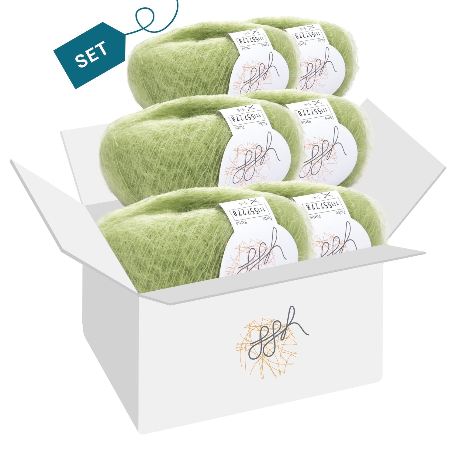 ggh Kid Box | 150g Set (6x25g)| 111 - Pistaziengrün - ggh Wolle