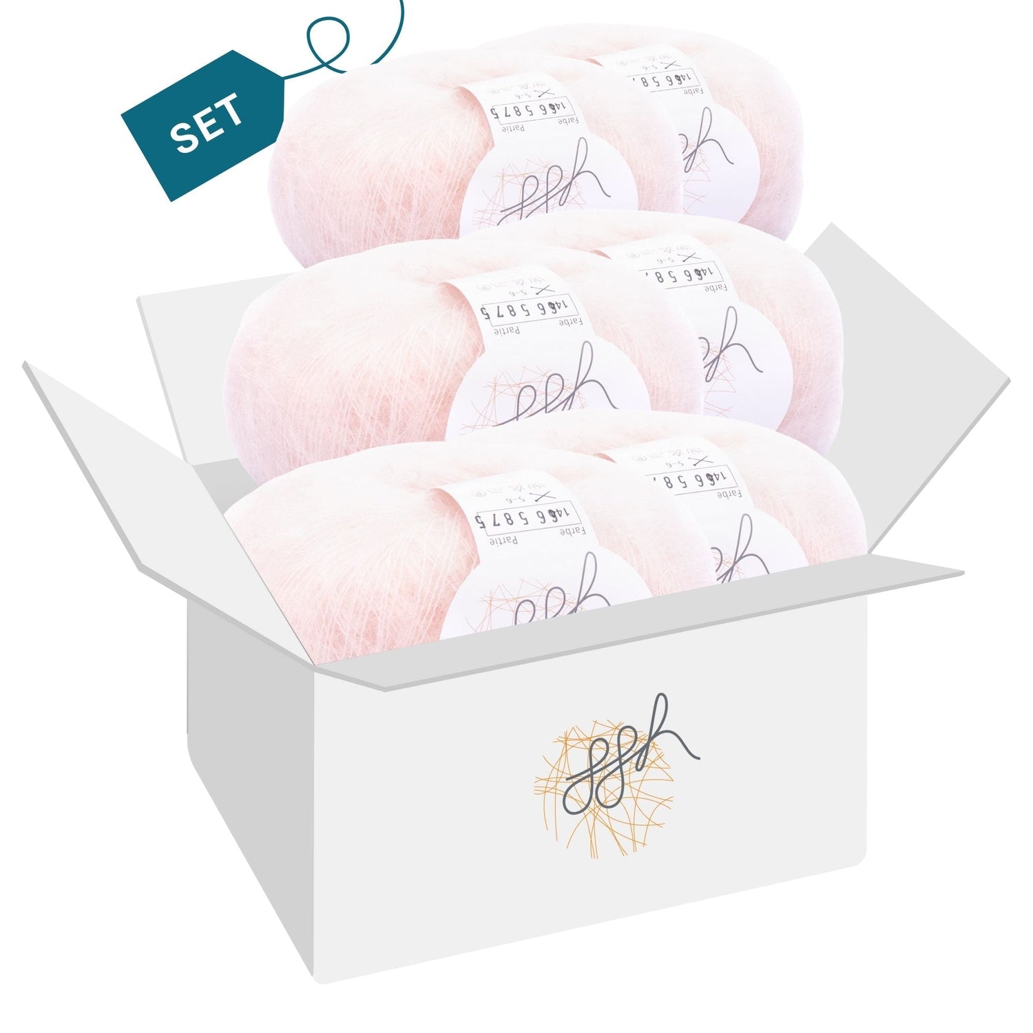ggh Kid Box | 150g Set (6x25g)| 144 - Puderrosé - ggh Wolle