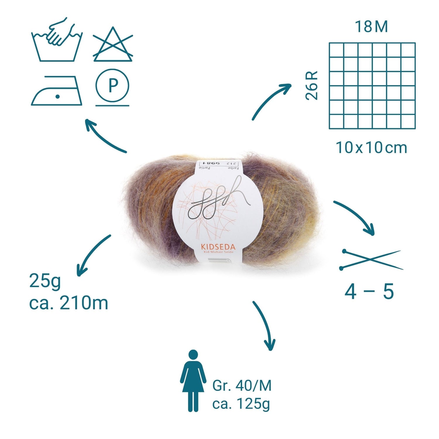 ggh Kidseda Box | 212 - Lilagoldmeliert - ggh Wolle