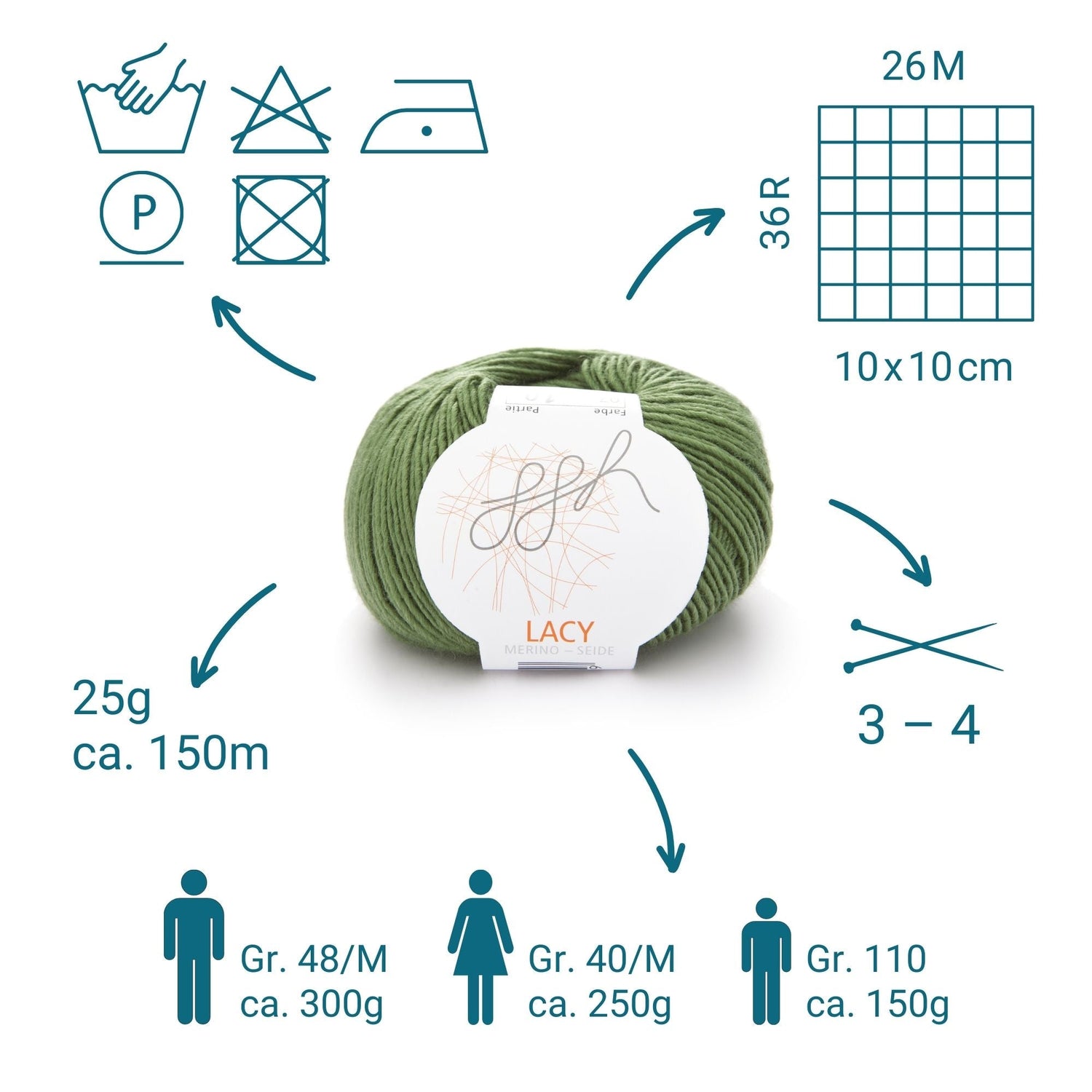 GGH Lacy | 007 - Olivgrün - ggh Wolle