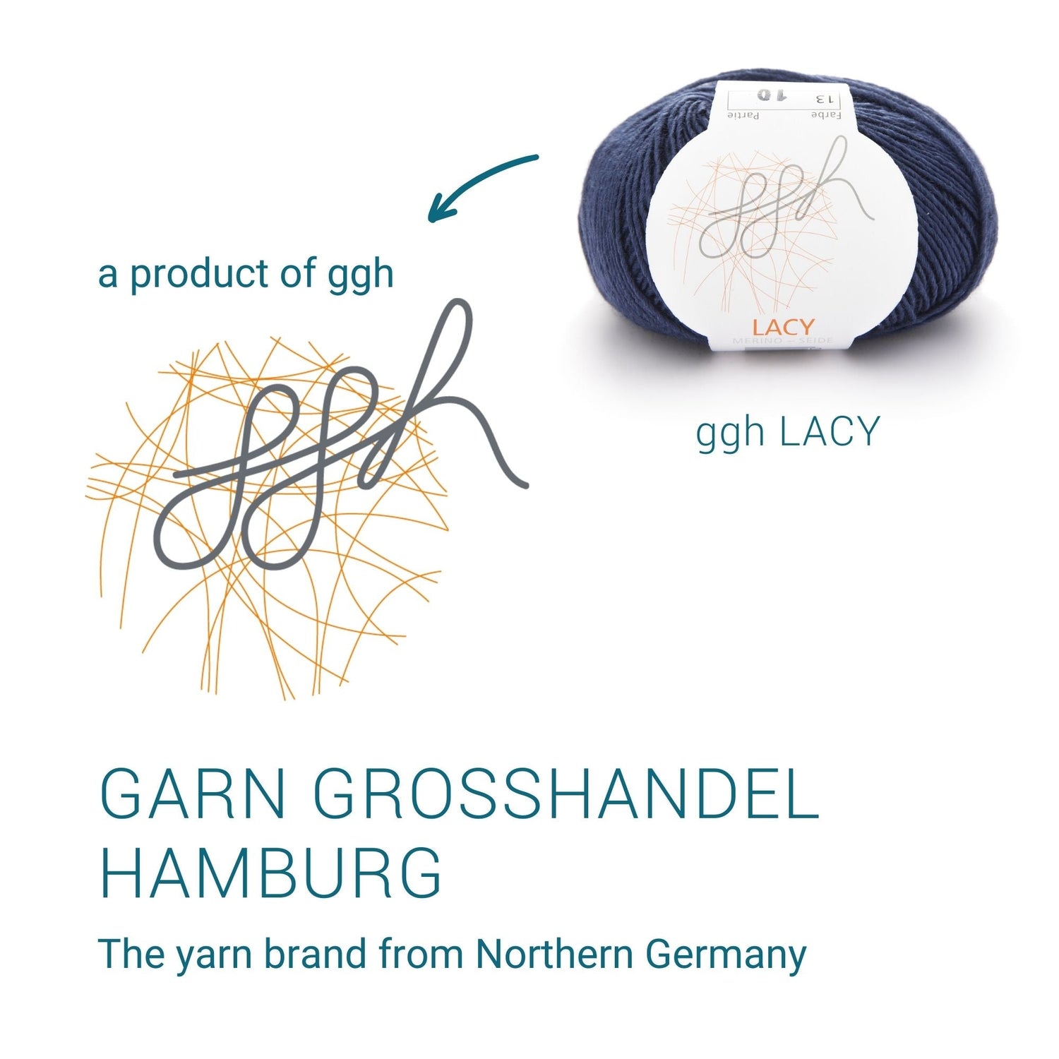 GGH Lacy | Merinowolle mit Seide | 25g - 150m | 013 - Dunkelblau - ggh Wolle