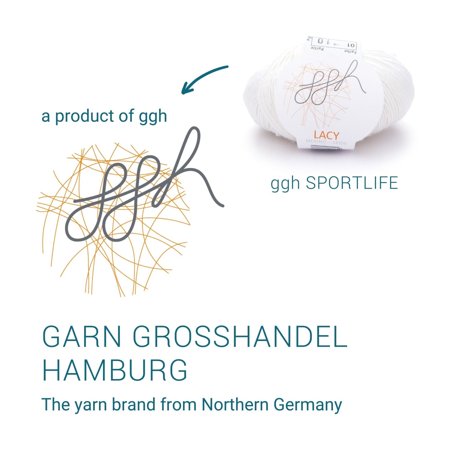 ggh Lacy | Set mit 4 x 25g (insg. 100g) - 001 - Wollweiß - ggh Wolle