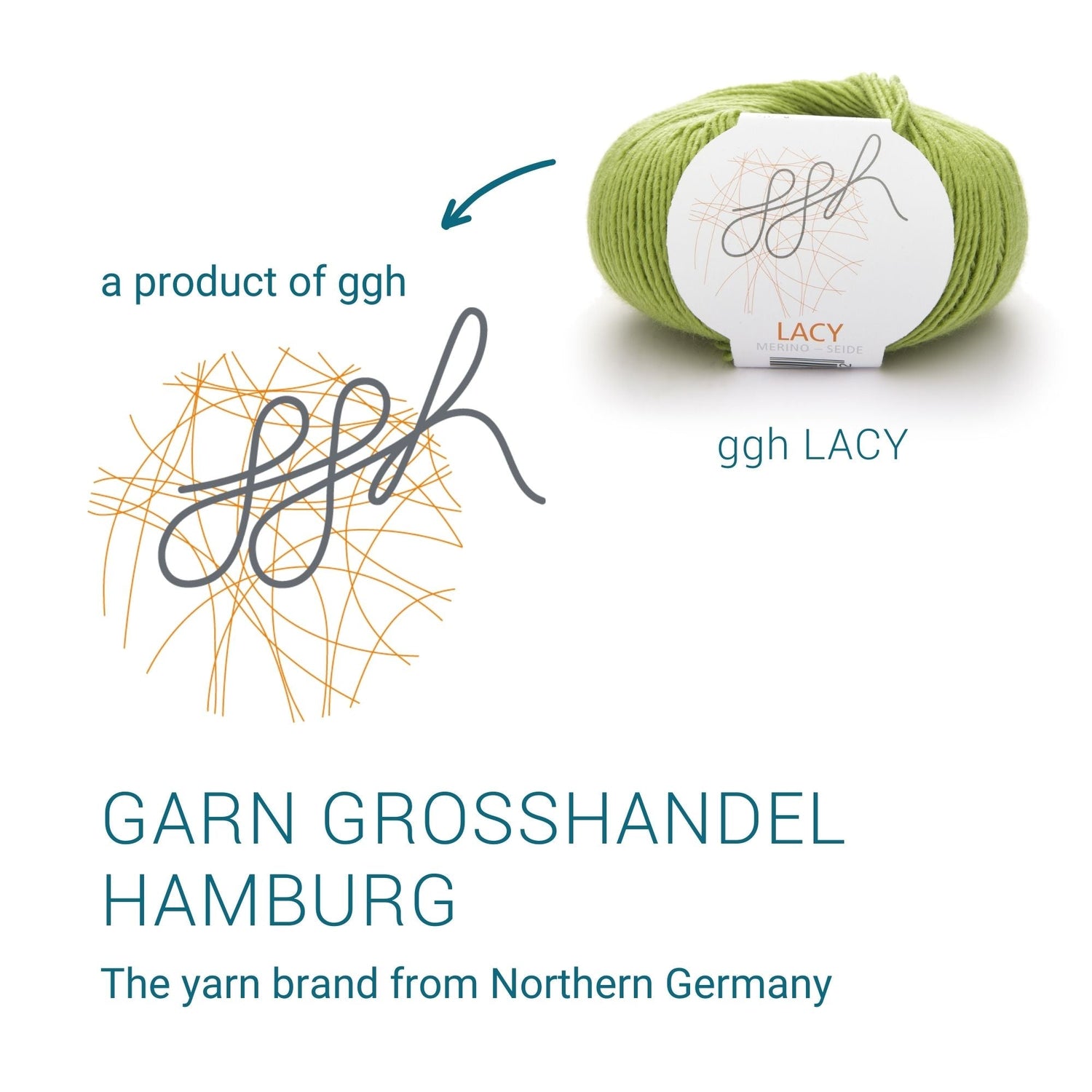 ggh Lacy | Set mit 4 x 25g (insg. 100g) - 006 - Apfelgrün - ggh Wolle