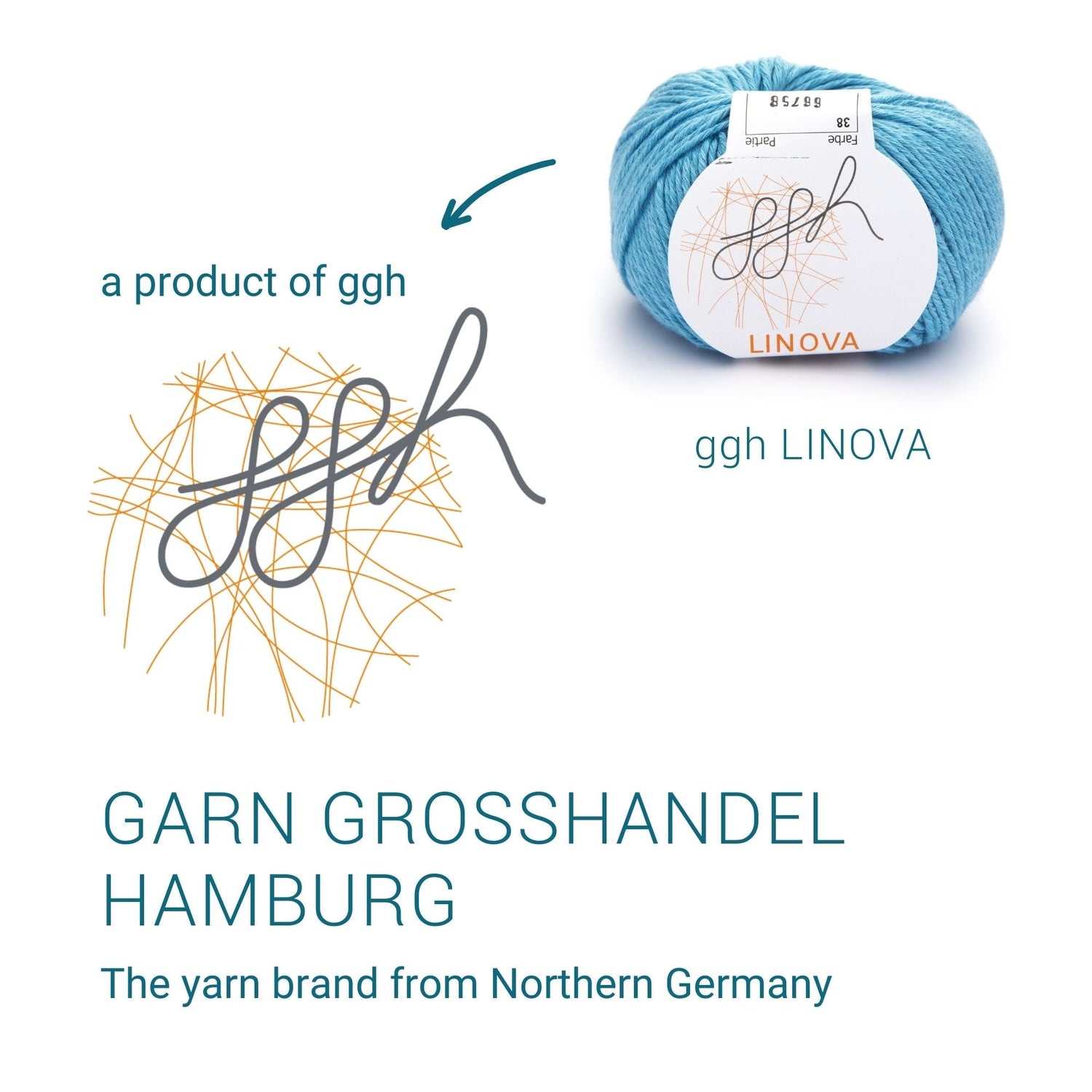 ggh Linova | 100% Baumwolle | 100m/50g | 038 - Aqua - ggh Wolle