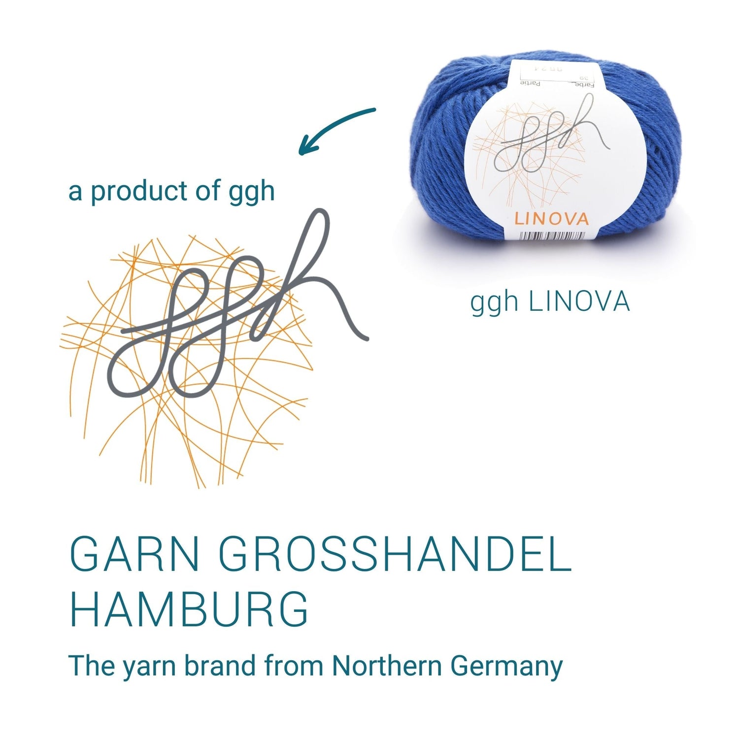 ggh Linova | 100% Baumwolle | 100m/50g | 039 - Mittelblau - ggh Wolle