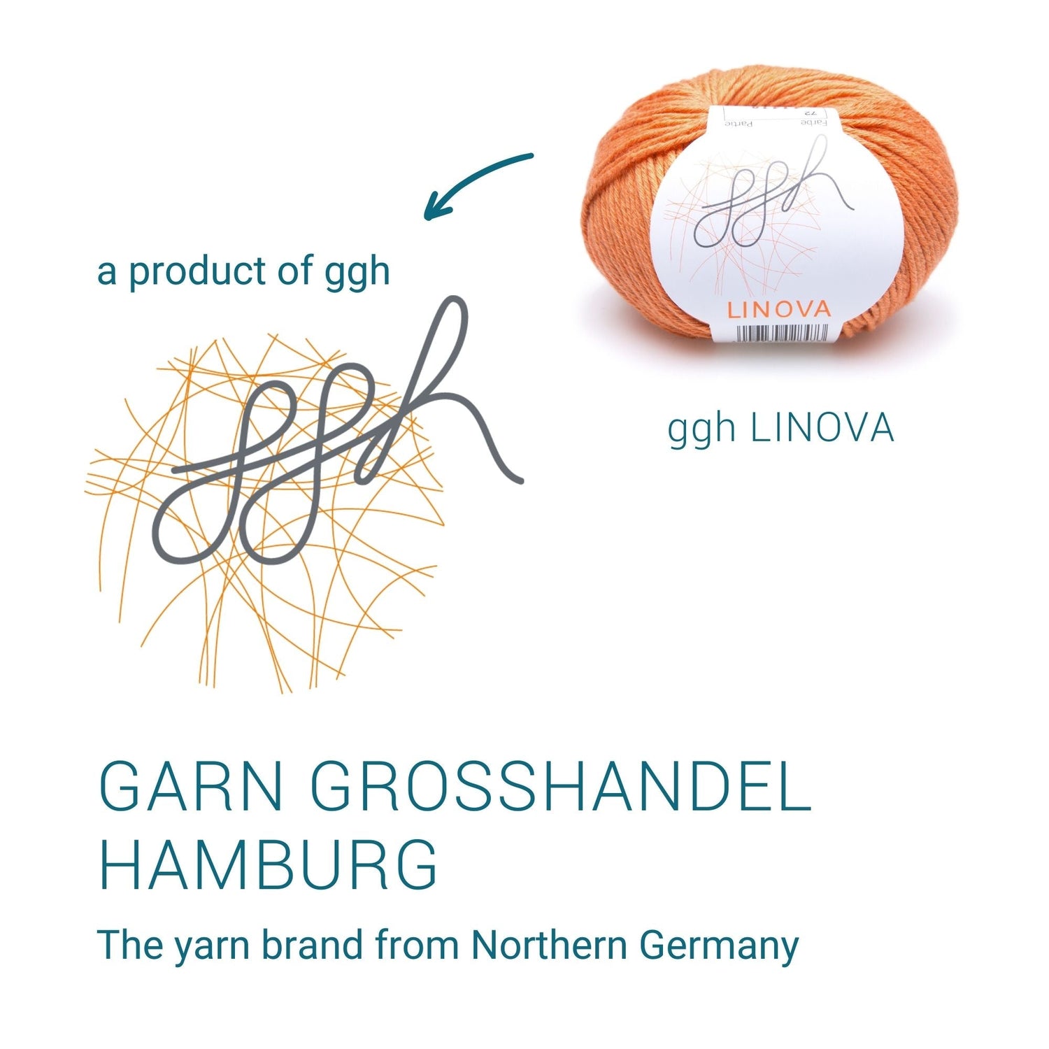 ggh Linova | 100% Baumwolle | 100m/50g | 072 - Mandarine - ggh Wolle