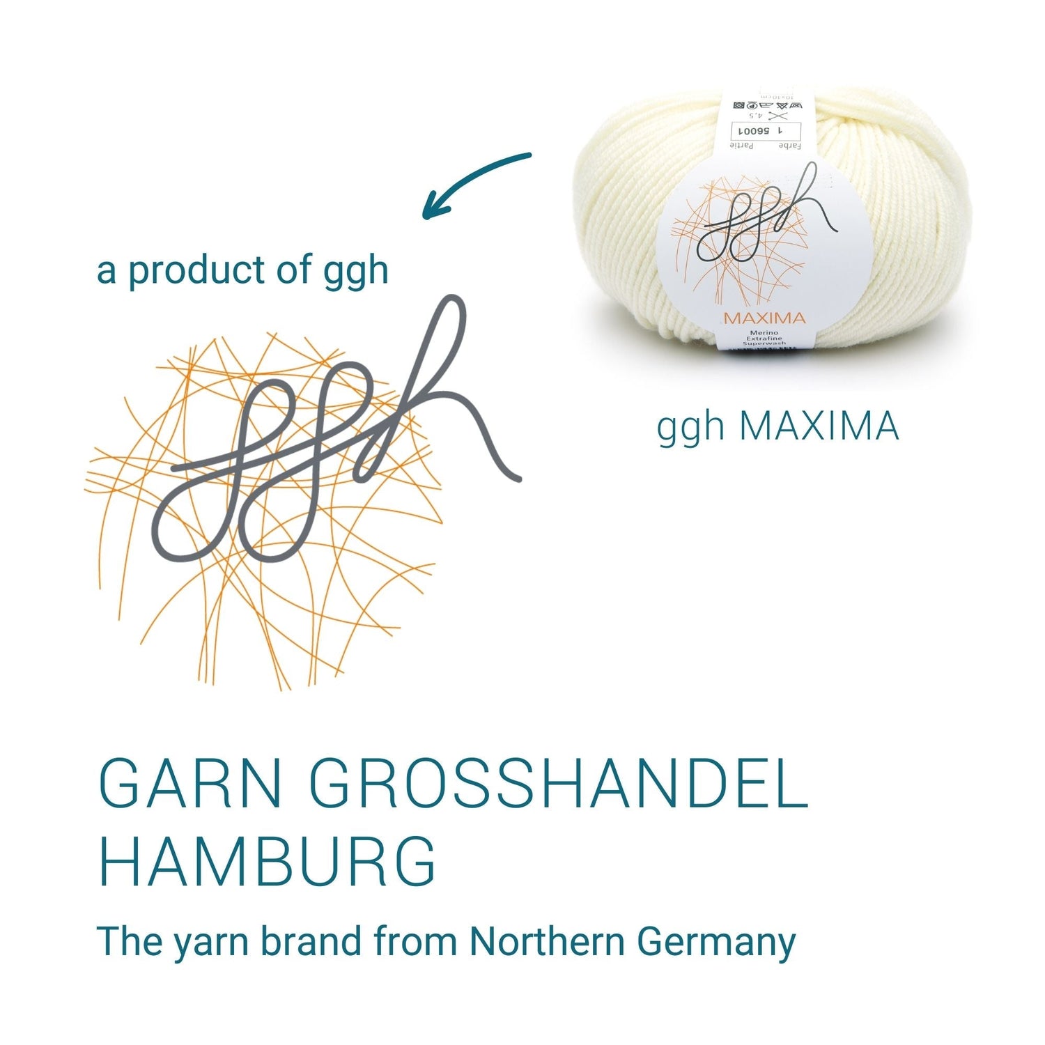 ggh Maxima Box | 300g Set (6x50g) – 001 – Wollweiß - ggh Wolle