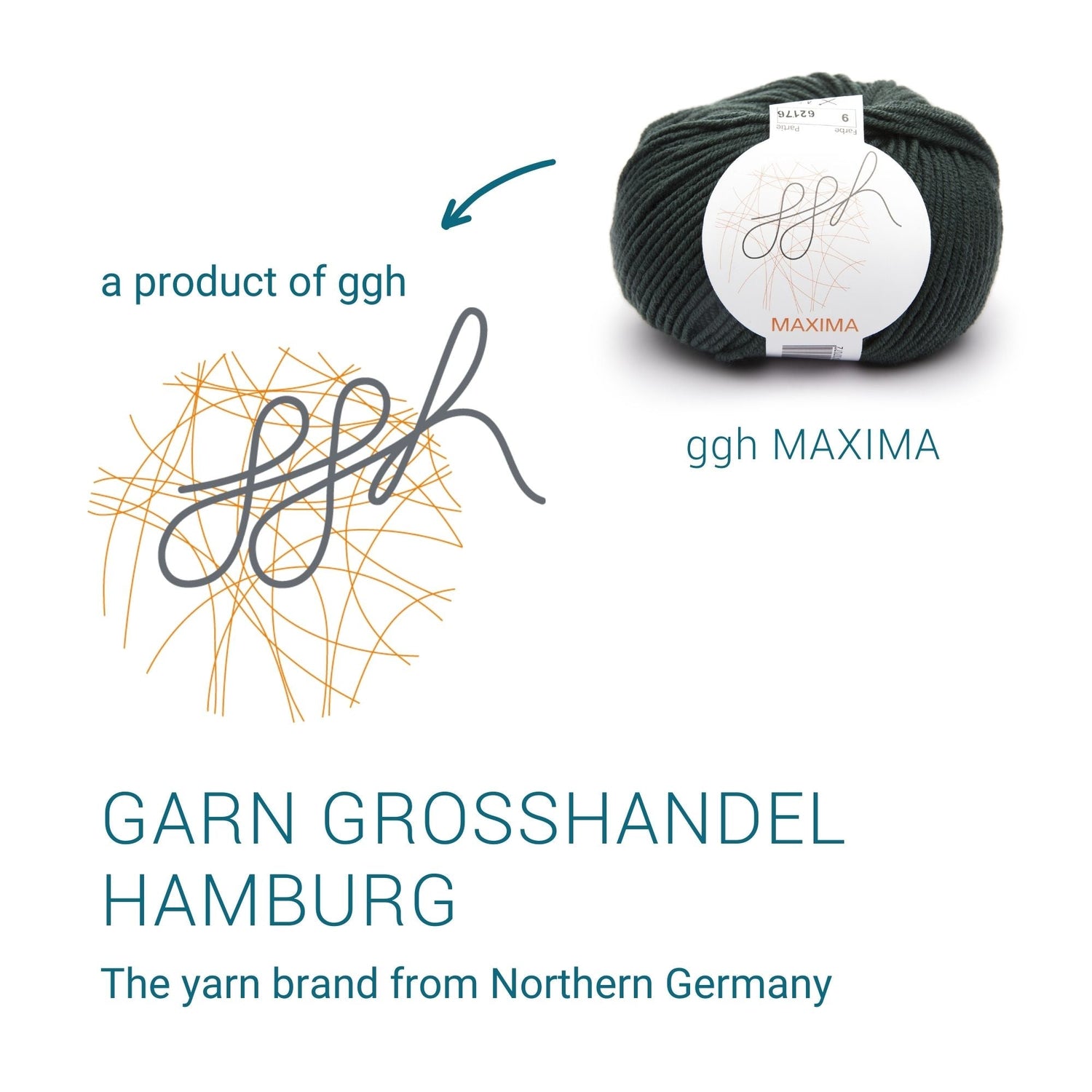 ggh Maxima Box | 300g Set (6x50g) – 009 – Grüner Schiefer - ggh Wolle