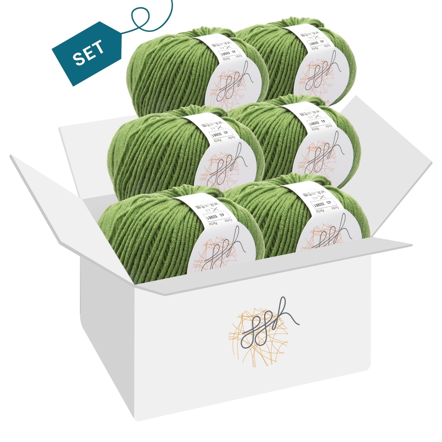 ggh Maxima Box | 300g Set (6x50g) – 043 – Grün - ggh Wolle