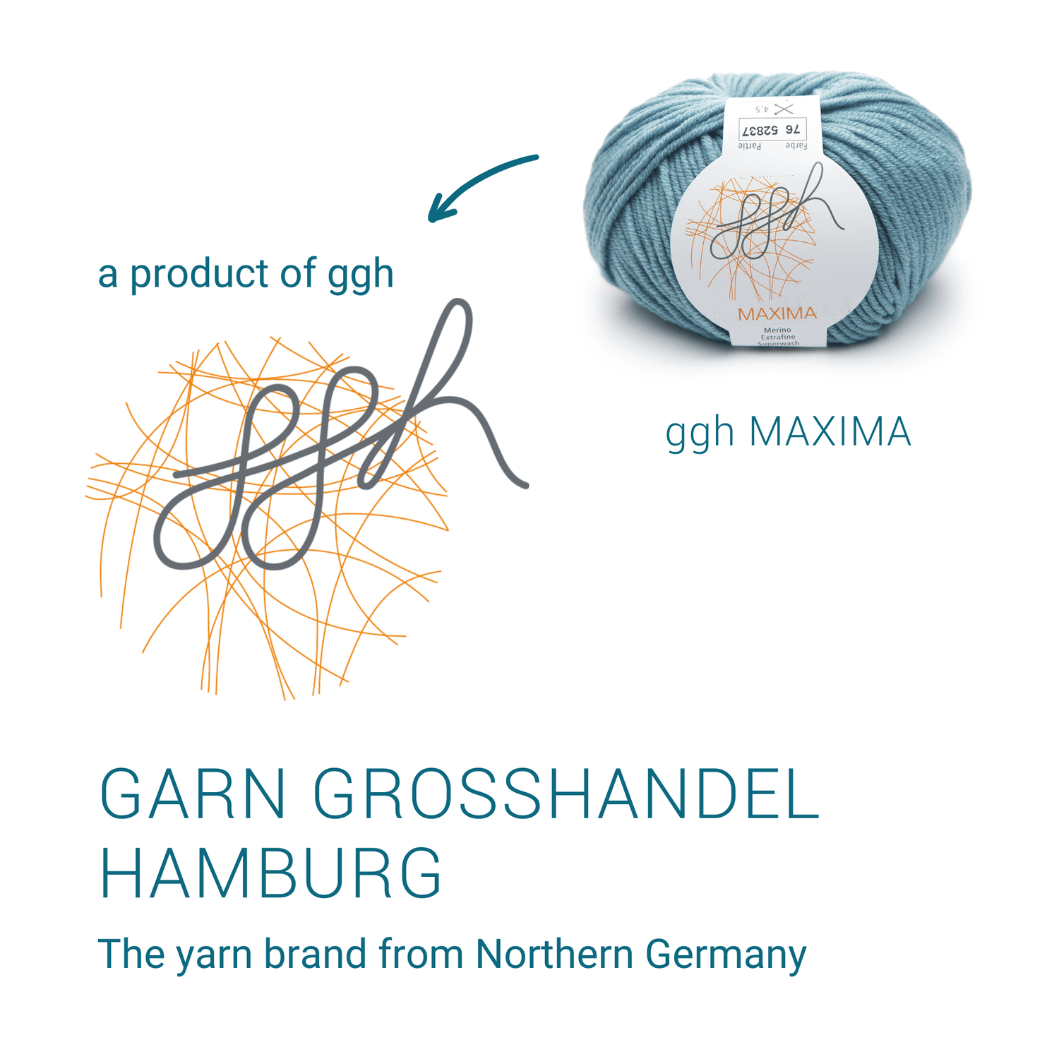 ggh Maxima Box | 300g Set (6x50g) – 076 – Arktisblau - ggh Wolle