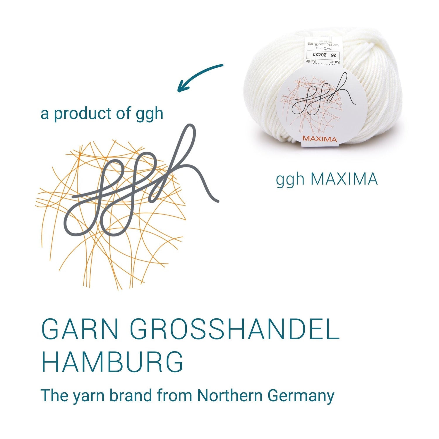 ggh Maxima | Merinowolle | 110m/50g | 026 - Weiß - ggh Wolle