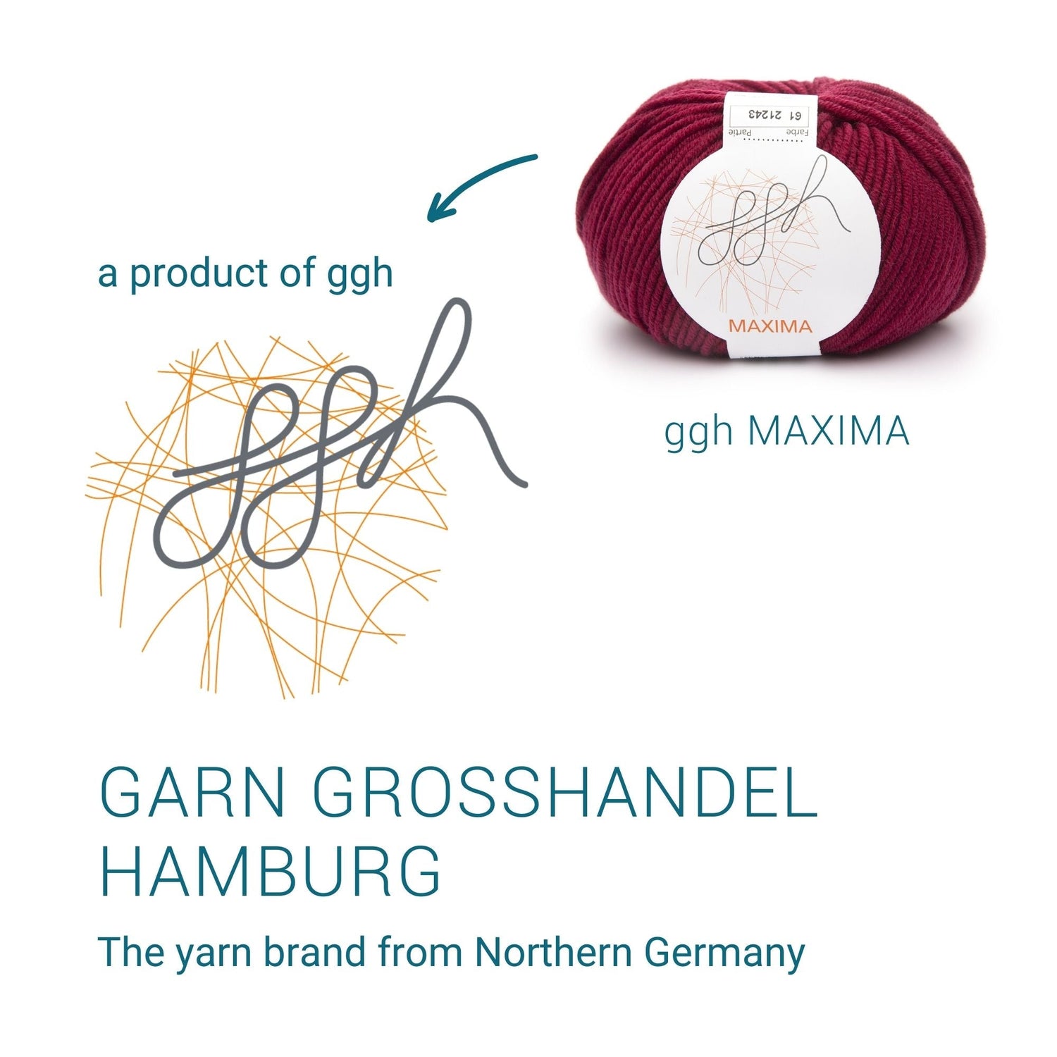 ggh Maxima | Merinowolle | 110m/50g | 061 - Blutrot - ggh Wolle