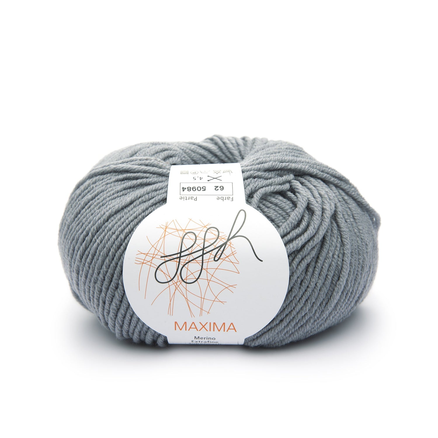 ggh Maxima | Merinowolle | 110m/50g | 062 - Stahlgrau - ggh Wolle