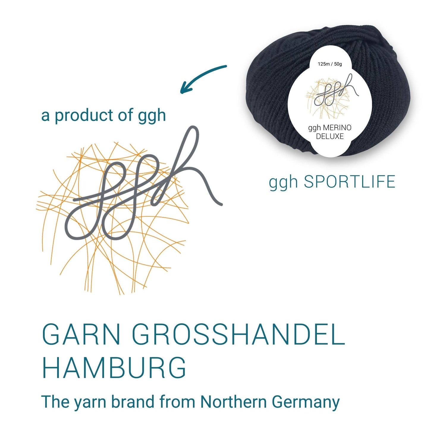 ggh Merino Deluxe - 300g Set (6x50g) - 001 - Schwarz - ggh Wolle