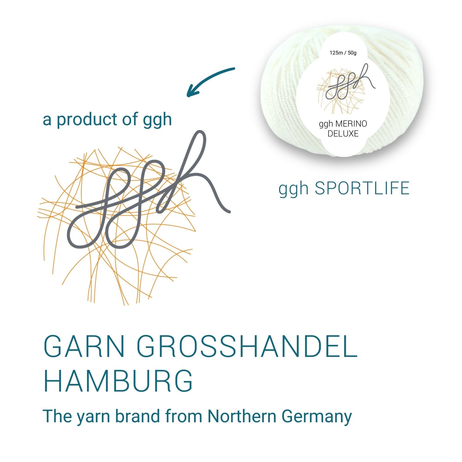 ggh Merino Deluxe - 300g Set (6x50g) - 002 - Weiß - ggh Wolle