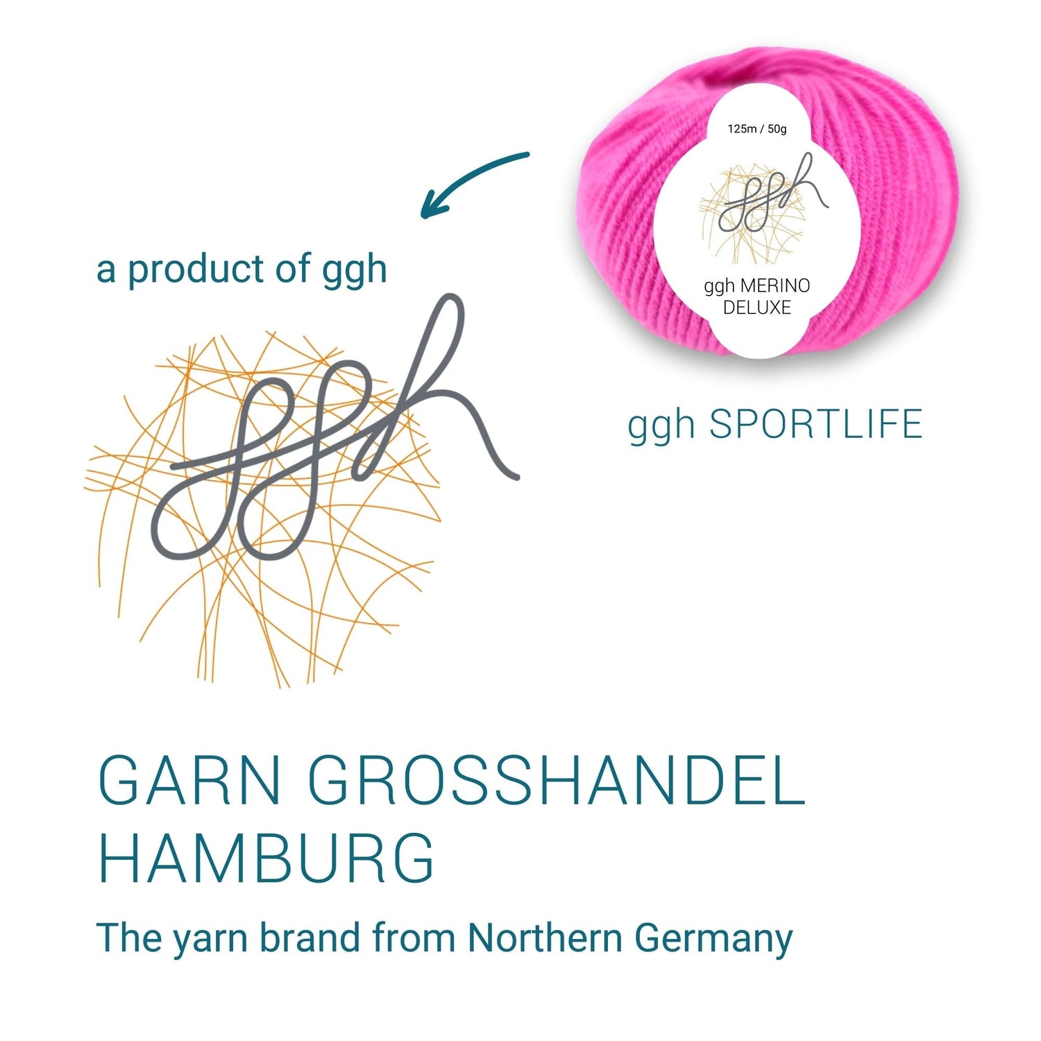 ggh Merino Deluxe - 300g Set (6x50g) - 012 - Pink - ggh Wolle