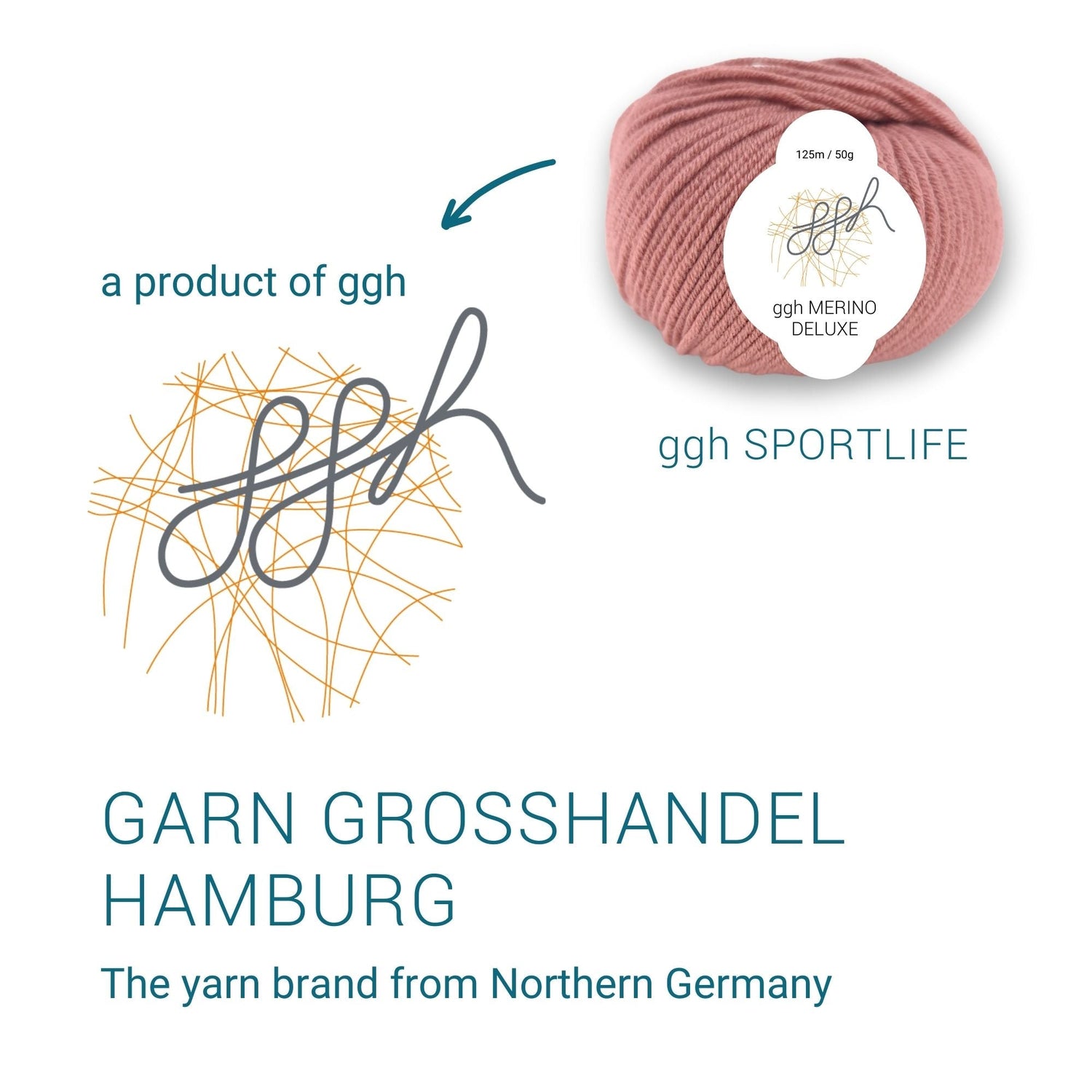 ggh Merino Deluxe - 300g Set (6x50g) - 013 - Rosenholz - ggh Wolle