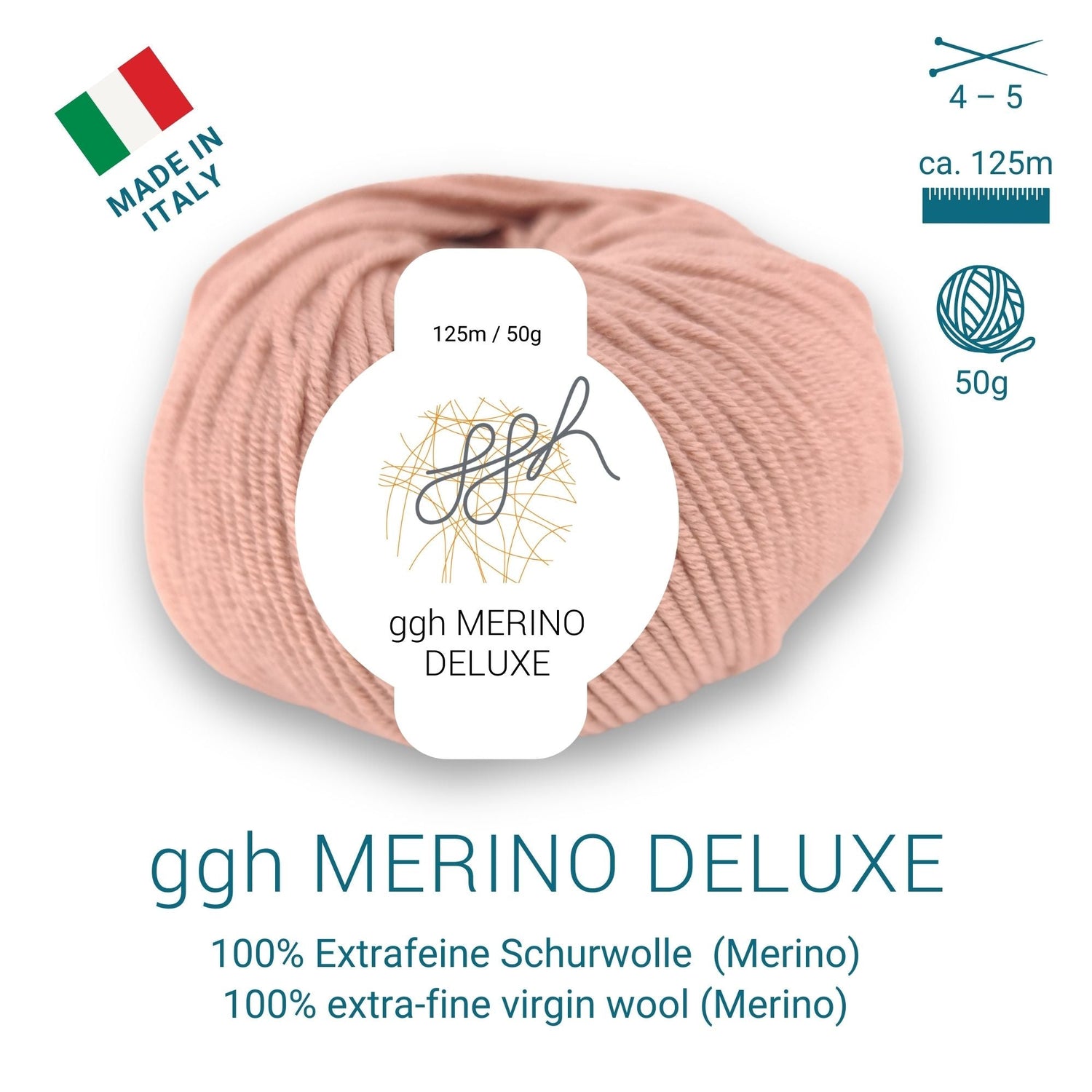 ggh Merino Deluxe - 300g Set (6x50g) - 014 - Flamingo Pink - ggh Wolle