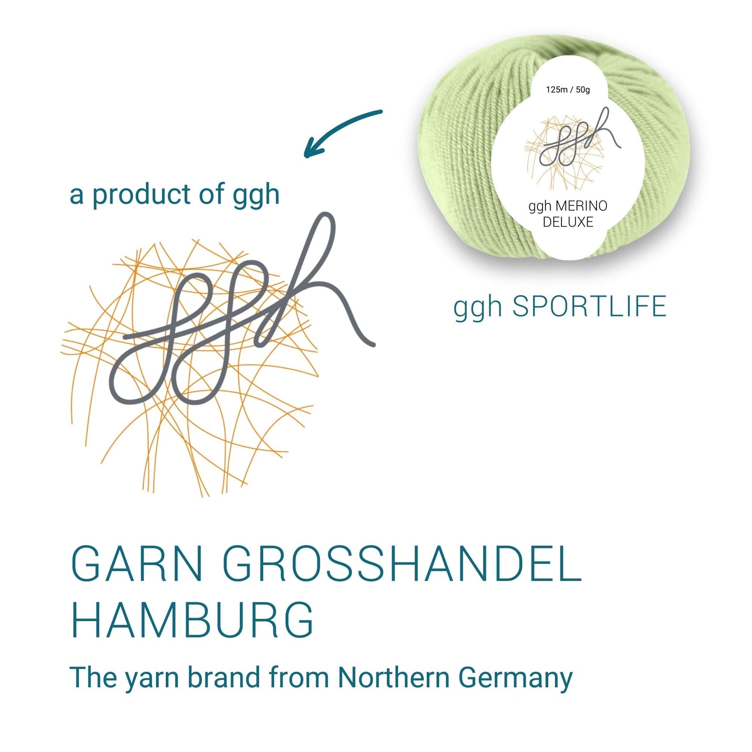 ggh Merino Deluxe - 300g Set (6x50g) - 019 - Helles Limettengrün - ggh Wolle