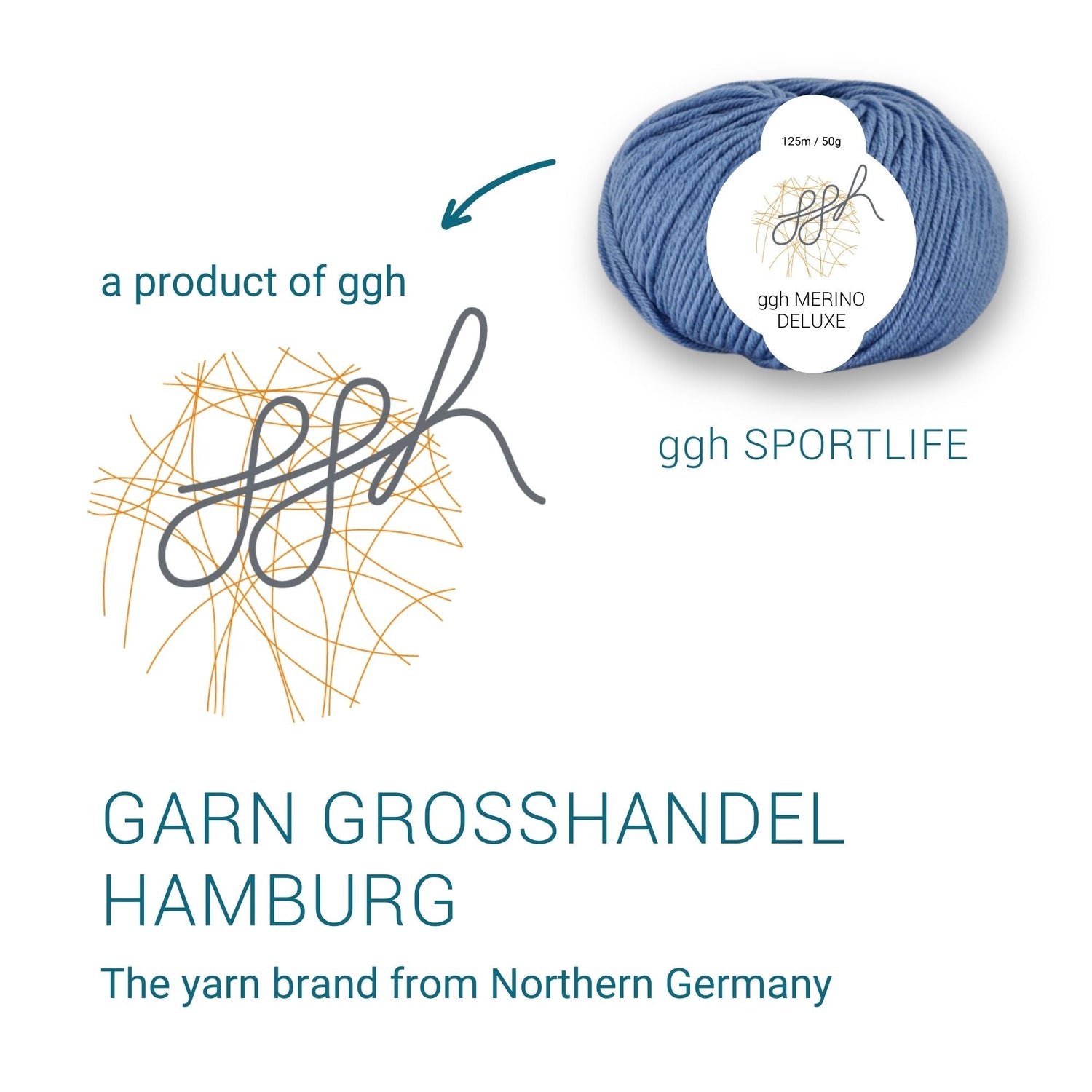 ggh Merino Deluxe - 300g Set (6x50g) - 024 - Himmelblau - ggh Wolle
