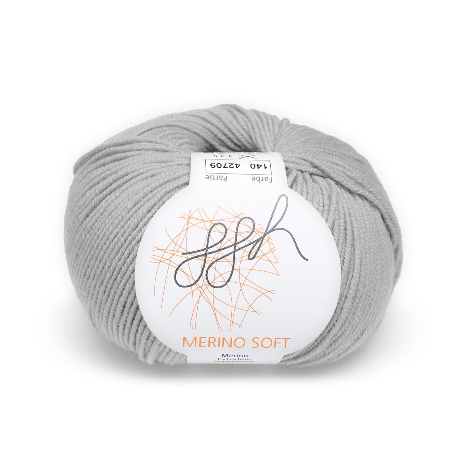ggh Merino Soft | Merinowolle | 170m/50g | 140 - Hellgrau - ggh Wolle