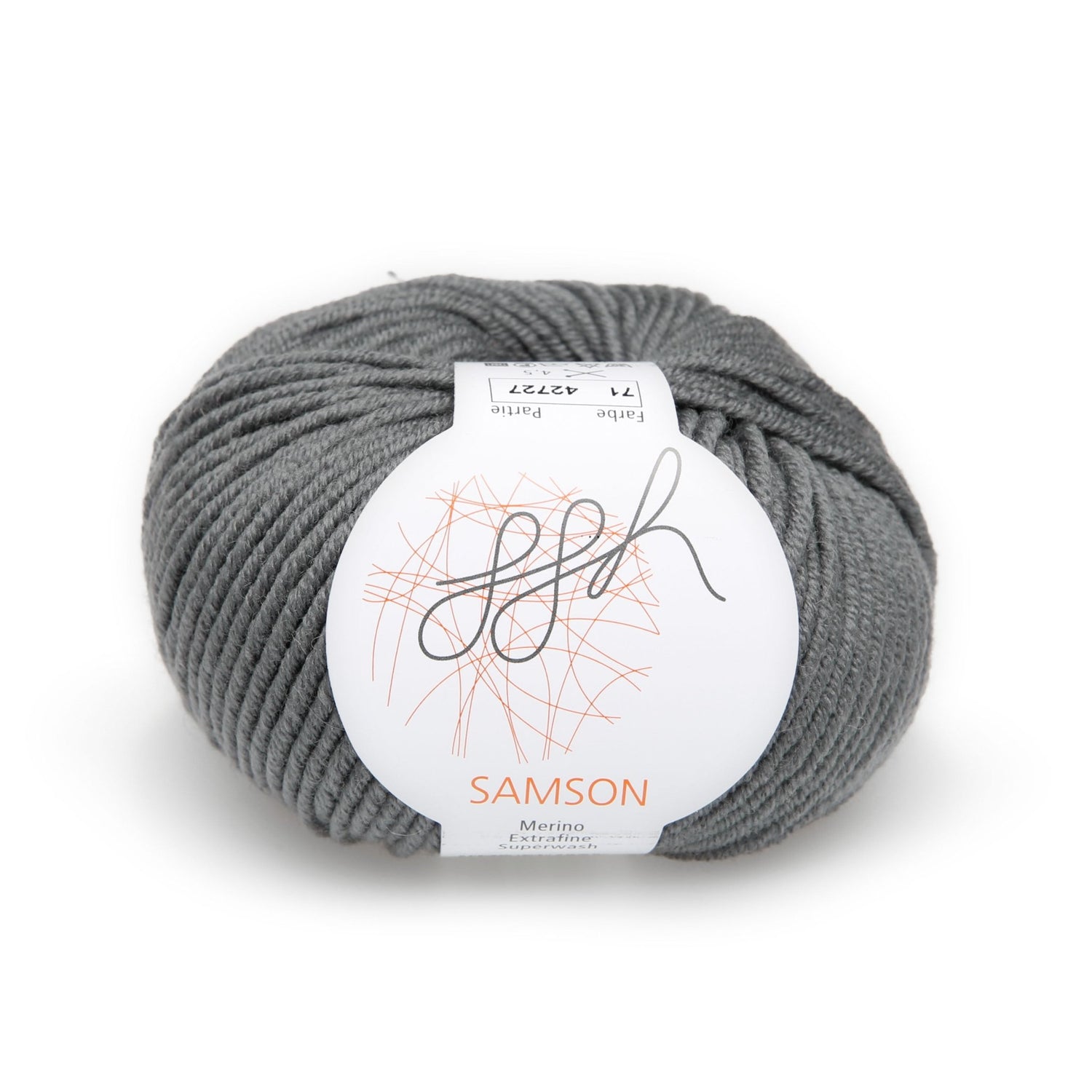 ggh Samson | Merinowolle | 85m/50g | 071 - Mittelgrau - ggh Wolle