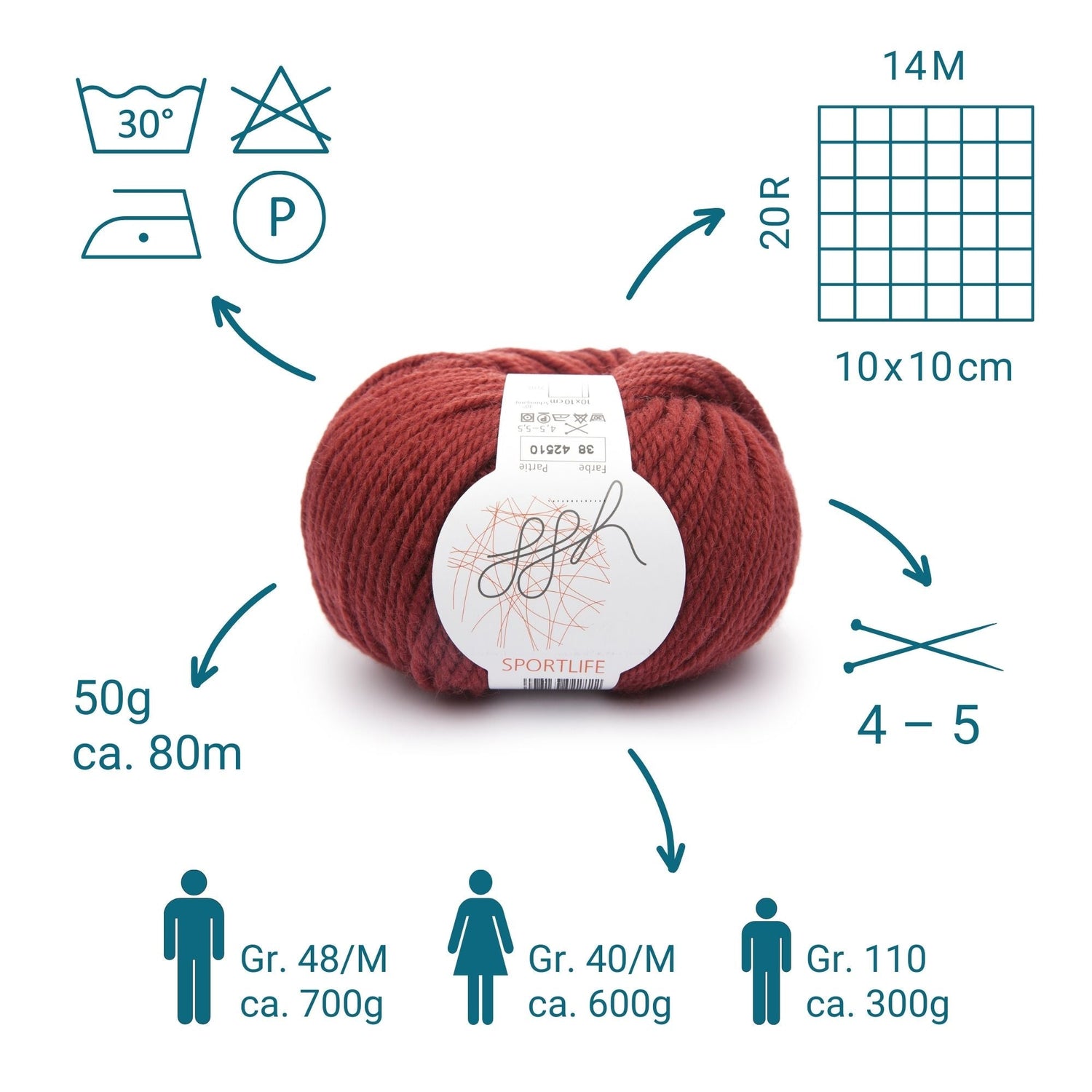 ggh Sportlife | 038 - Rostrot - ggh Wolle